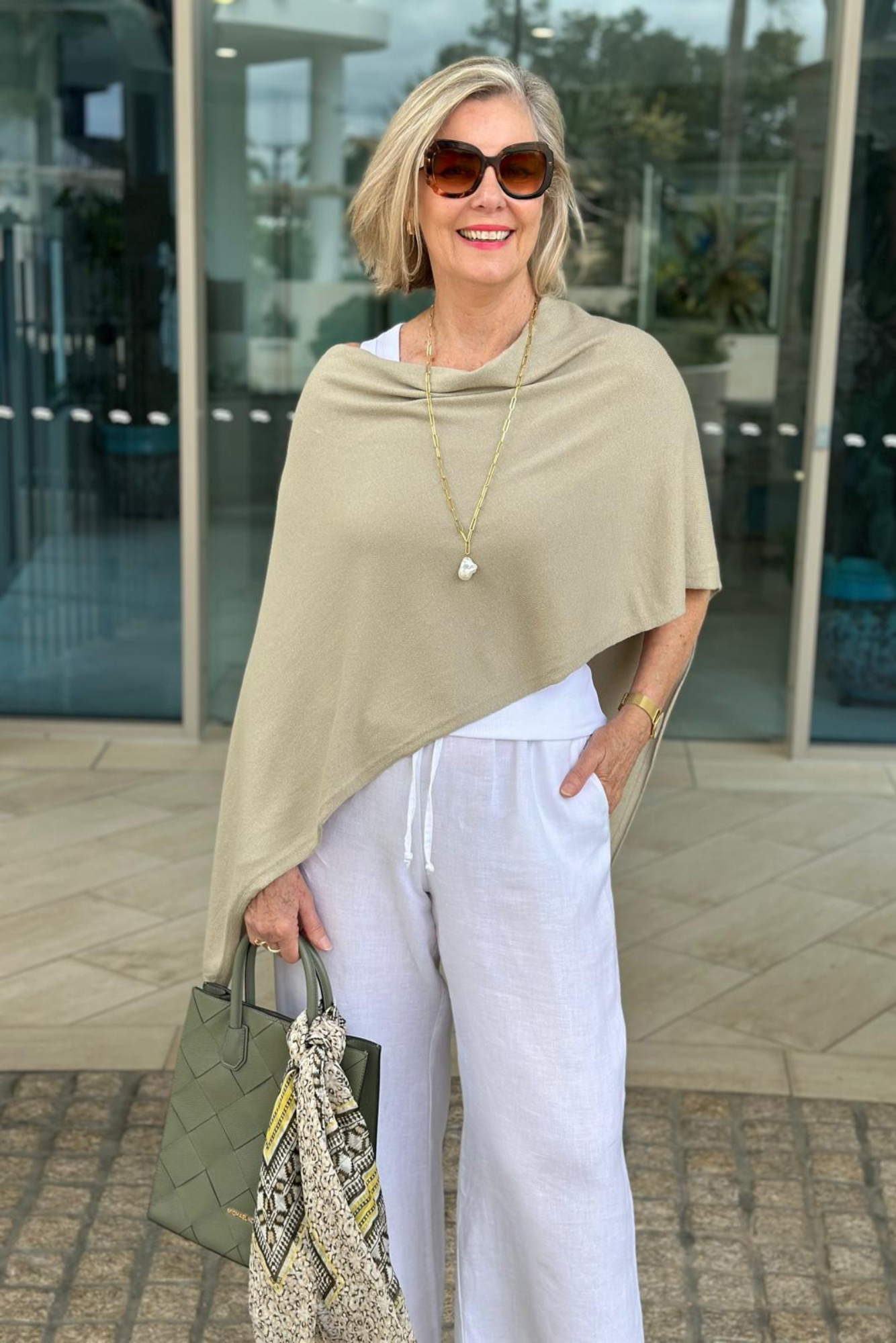 Pistachio Cotton Cashmere Topper