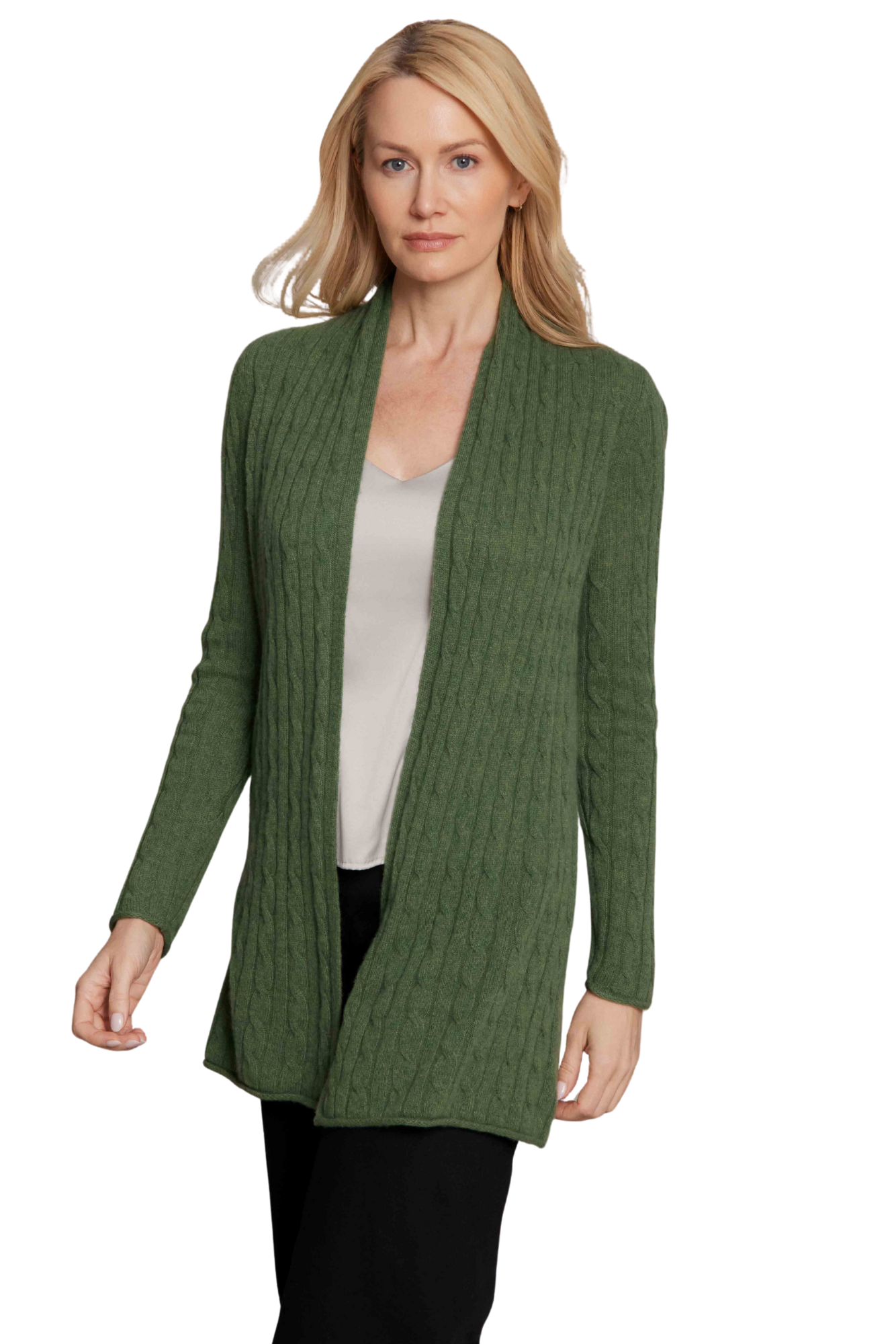 Cable Cardigan Basil