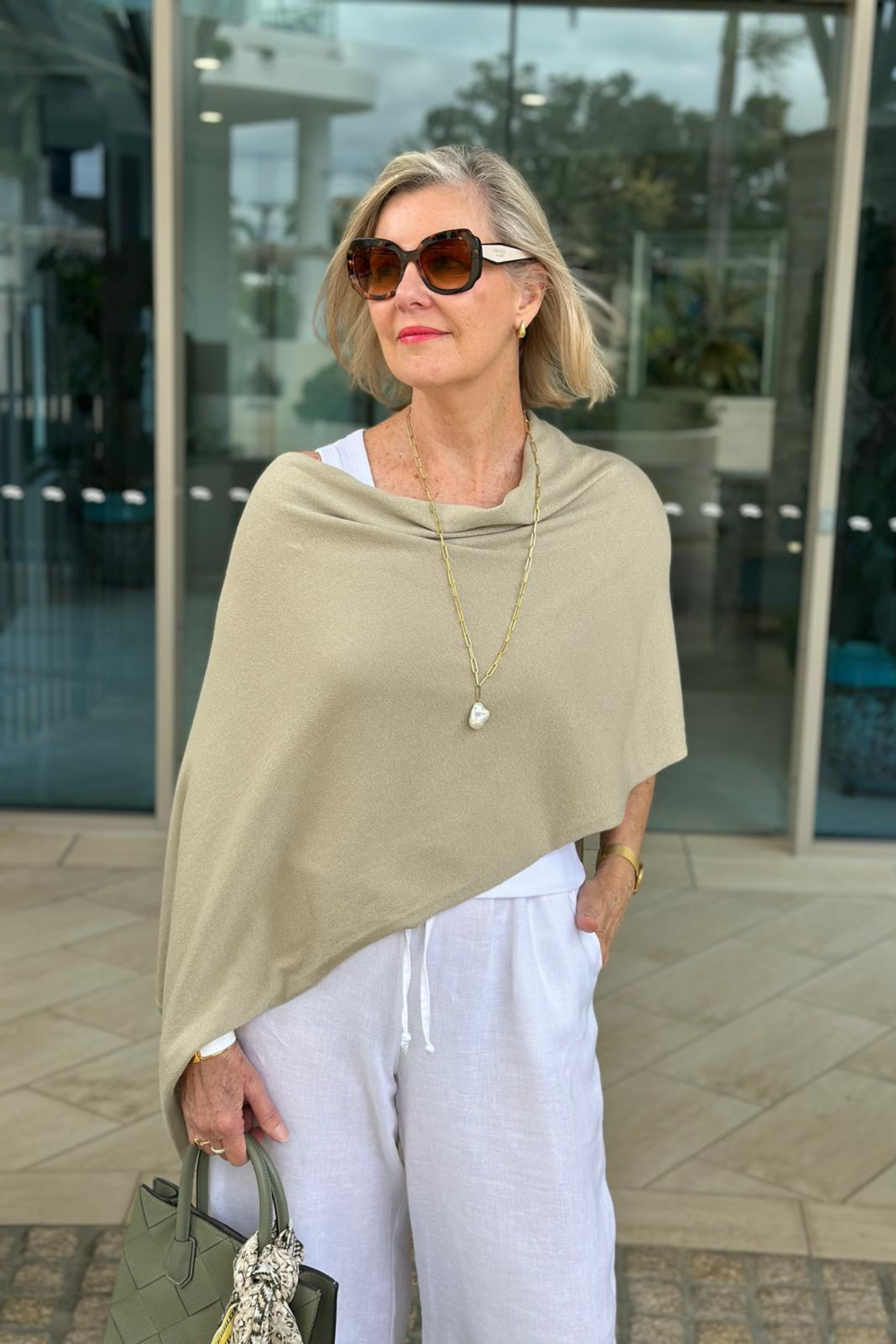 Pistachio Cotton Cashmere Topper