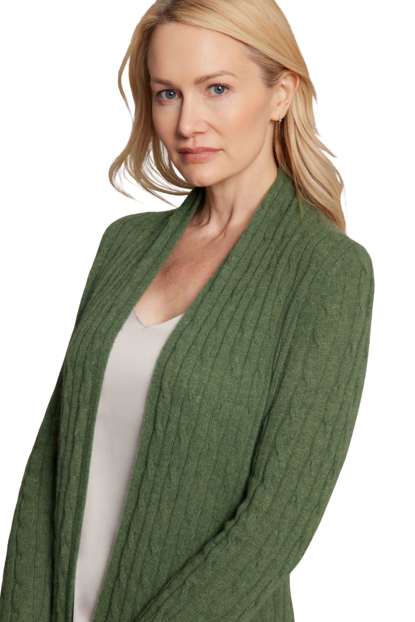 Cable Cardigan Basil