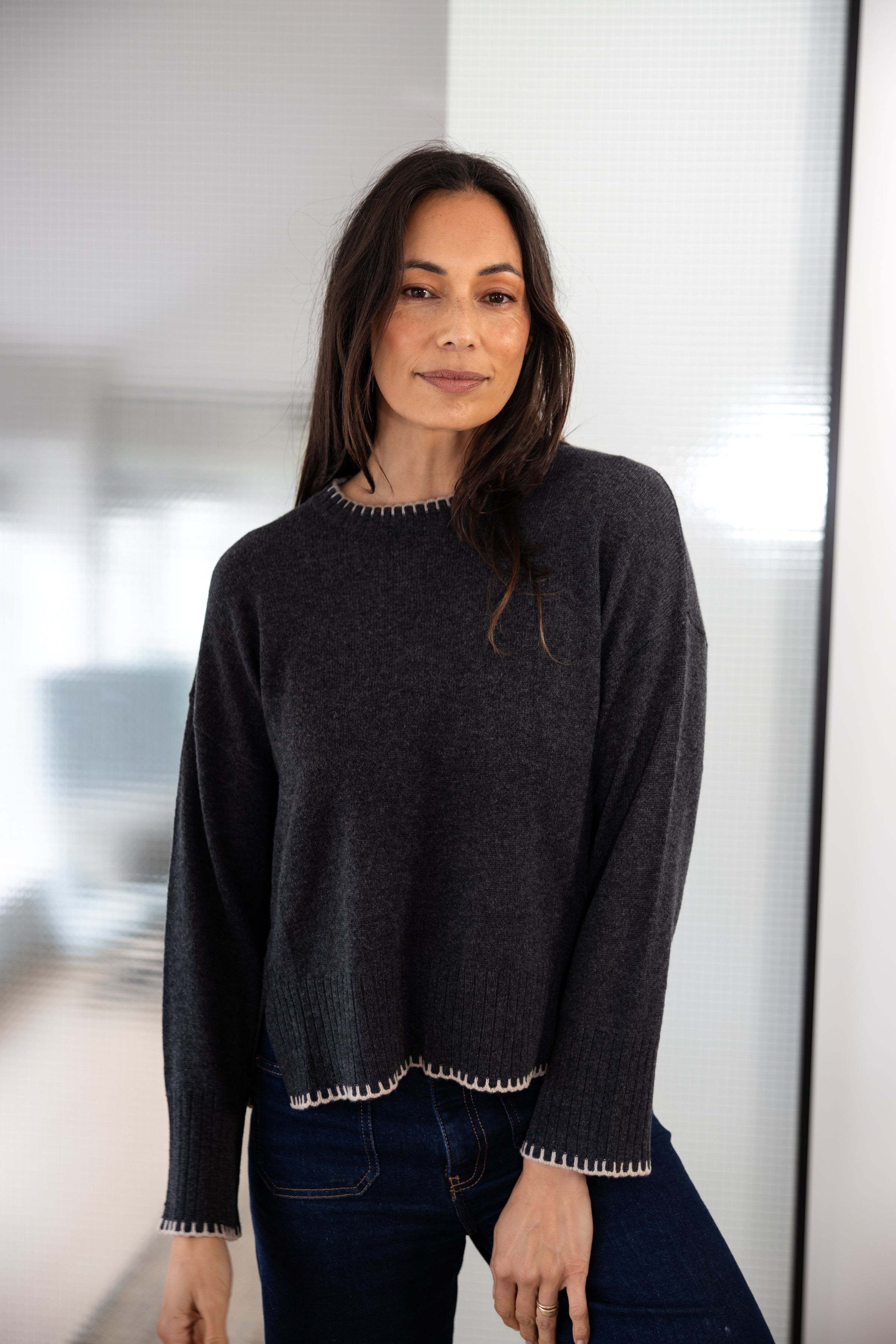 Maisie Crew Charcoal