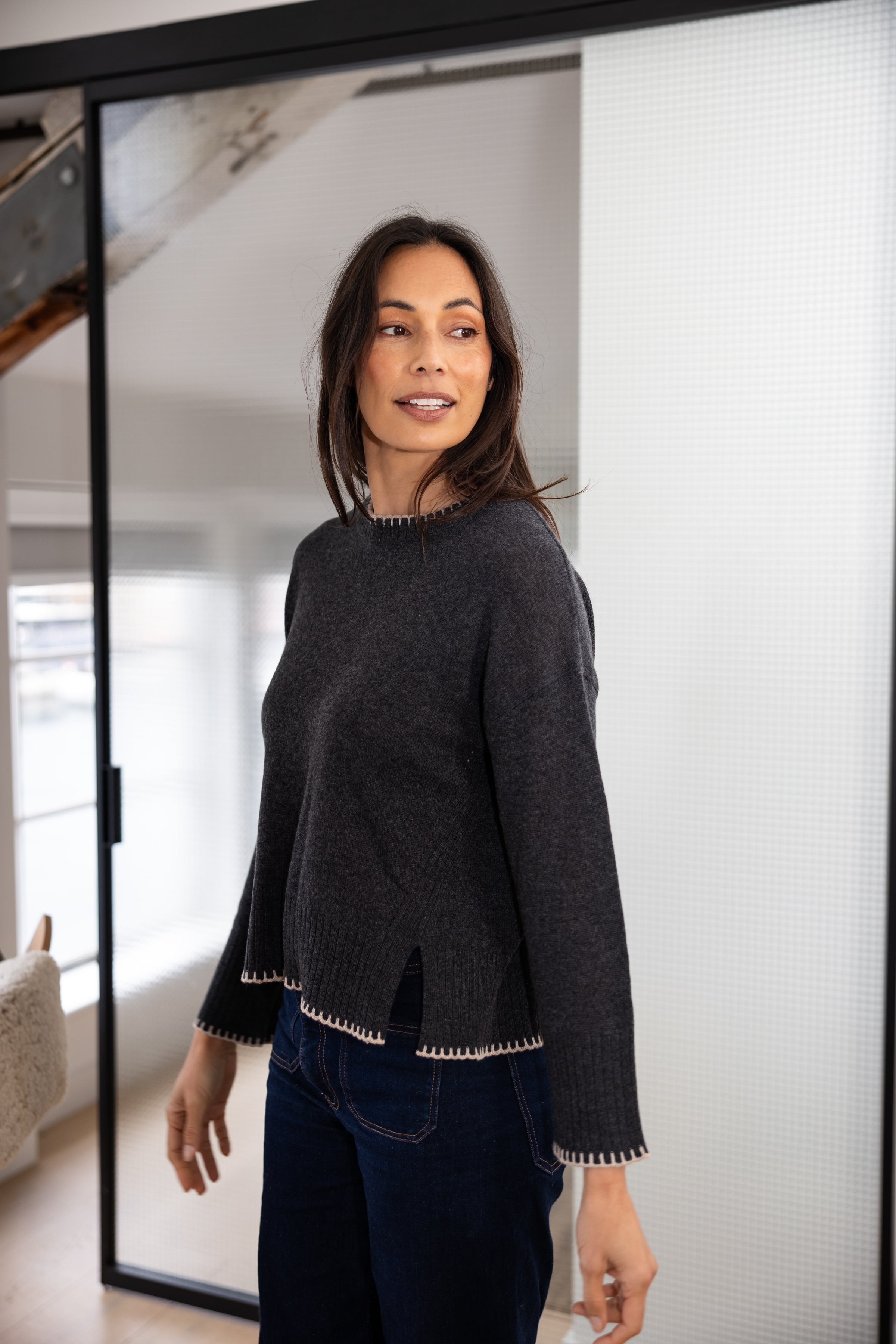 Maisie Crew Charcoal
