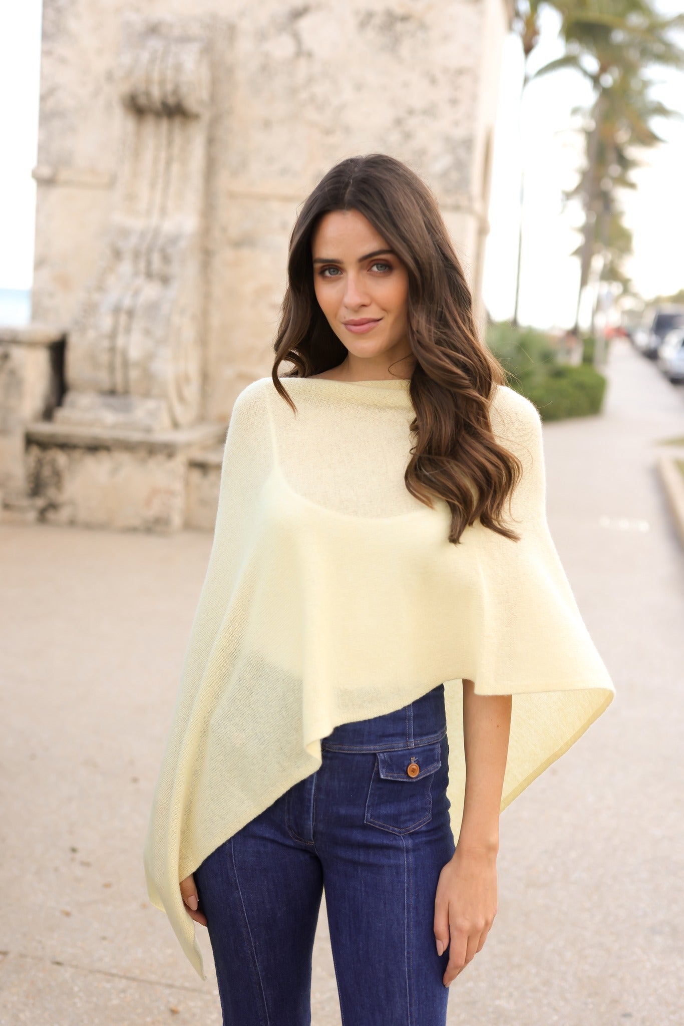 French Cream Cashmere Topper