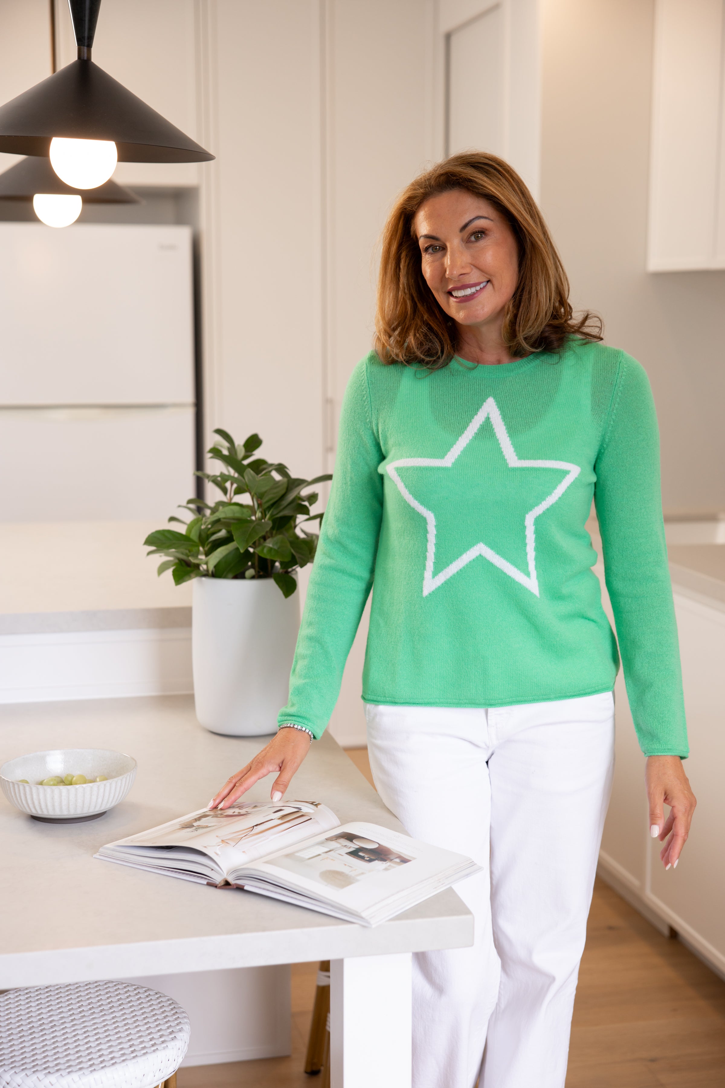 Sirius Star Jumper Kelly Green & White Star