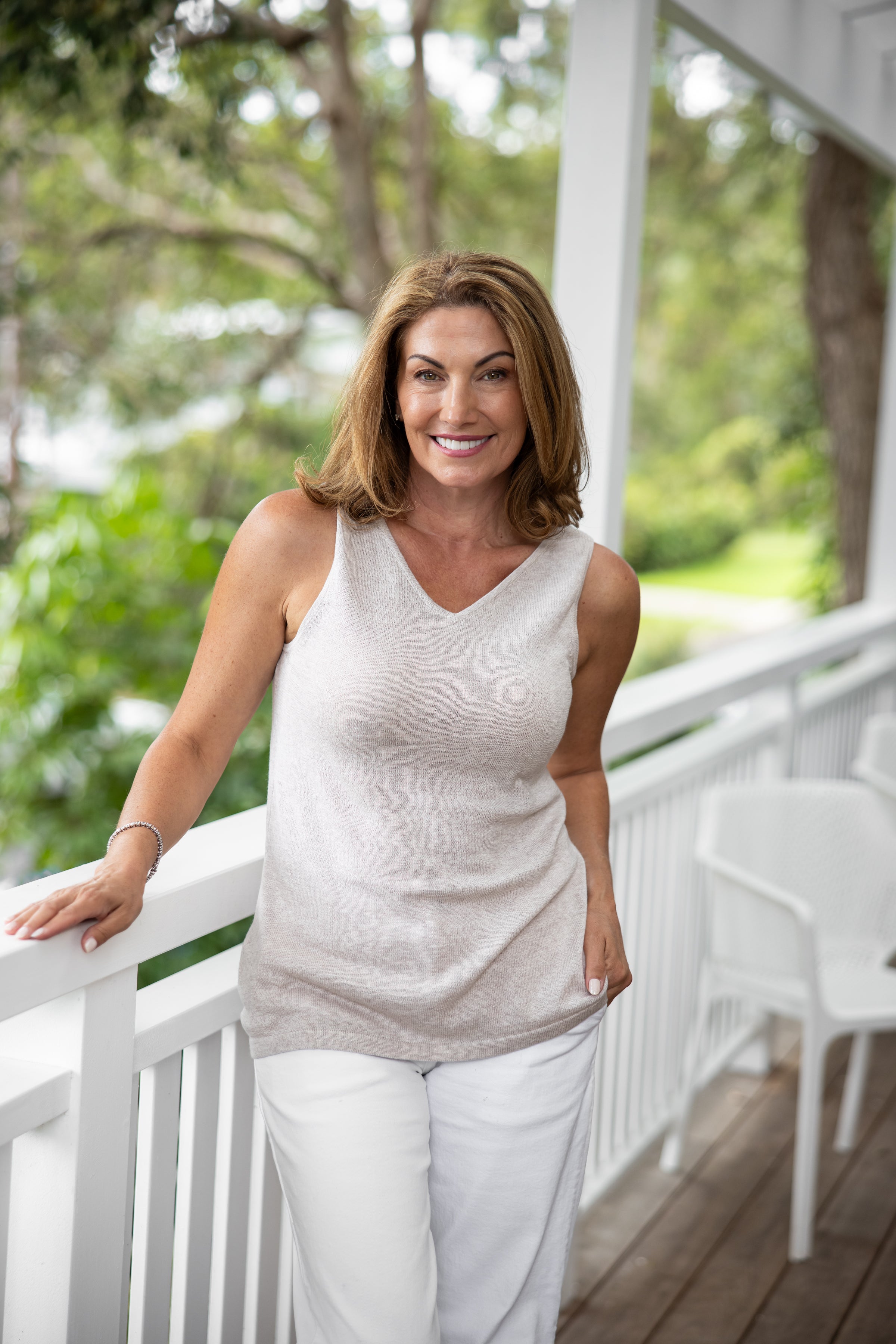Reversible Tank Ecru