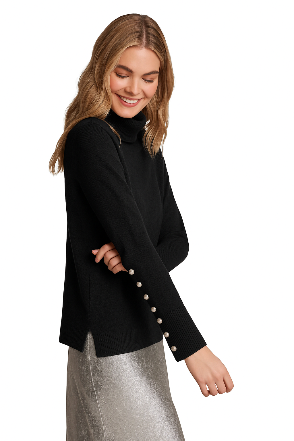 Sadie Pearl Jumper Ebony