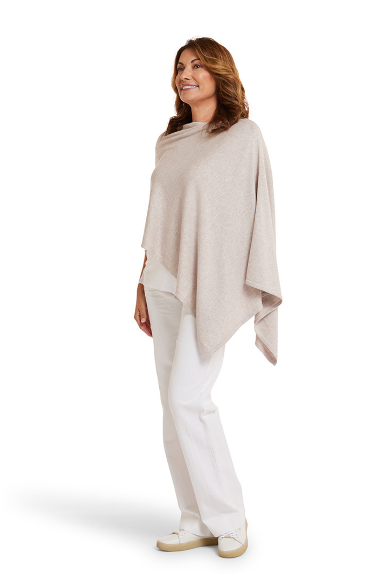 Ecru Cotton Cashmere Topper
