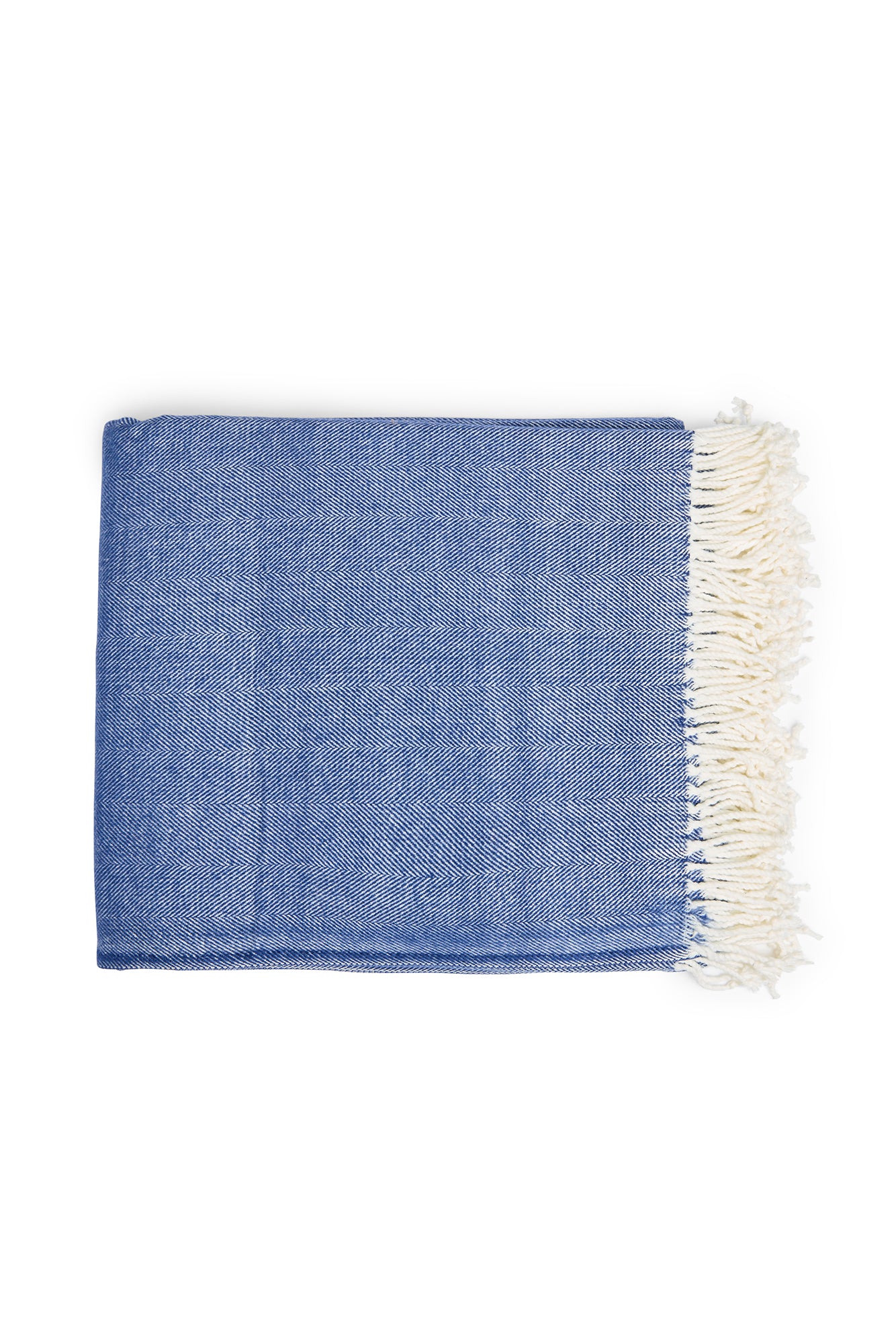 Herringbone Throw Harbour Blue