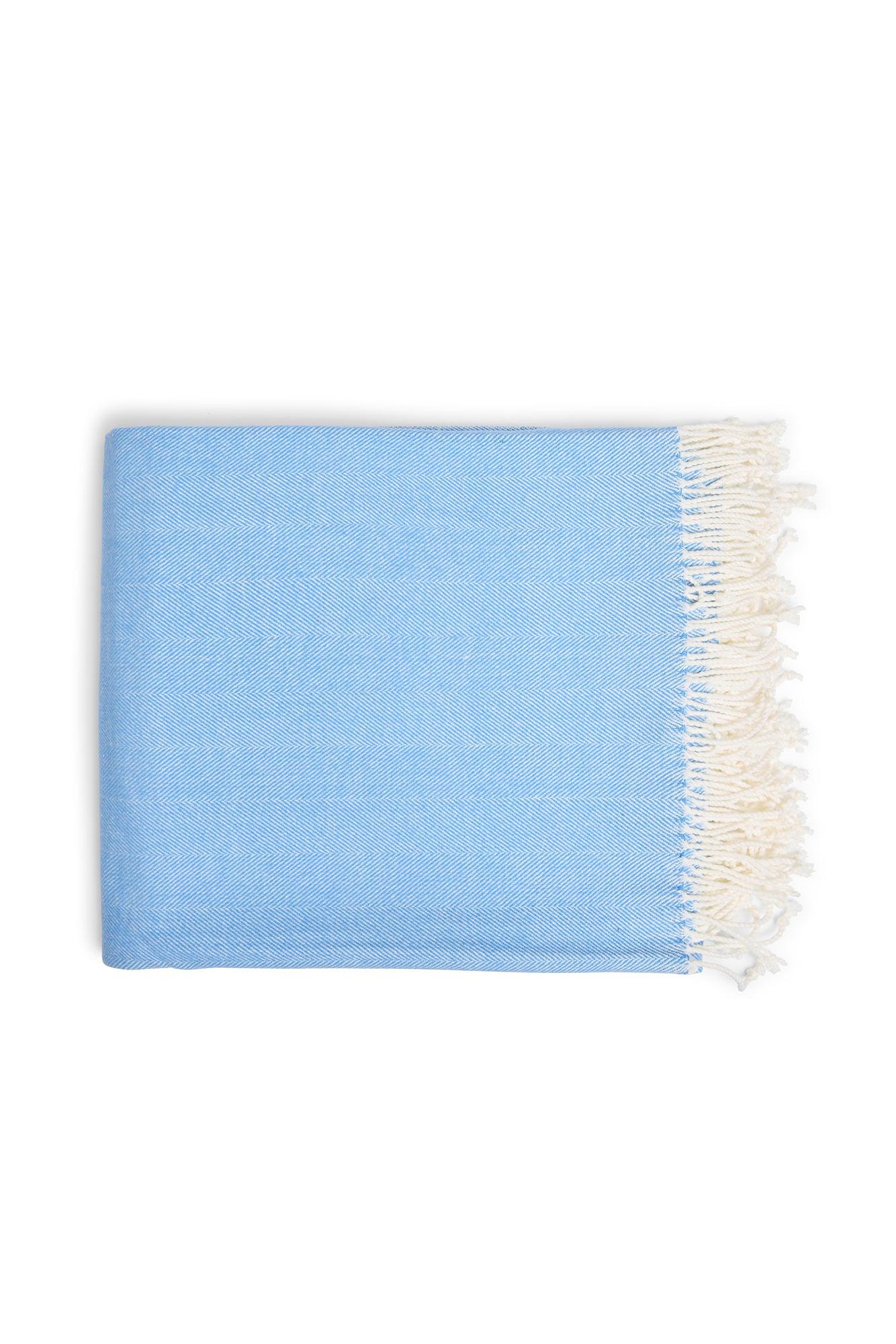 Herringbone Throw Carolina Blue