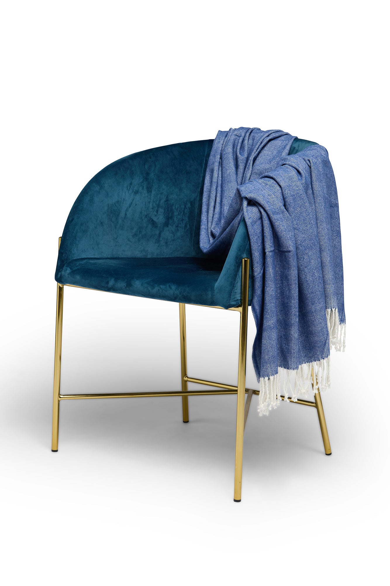 Herringbone Throw Harbour Blue
