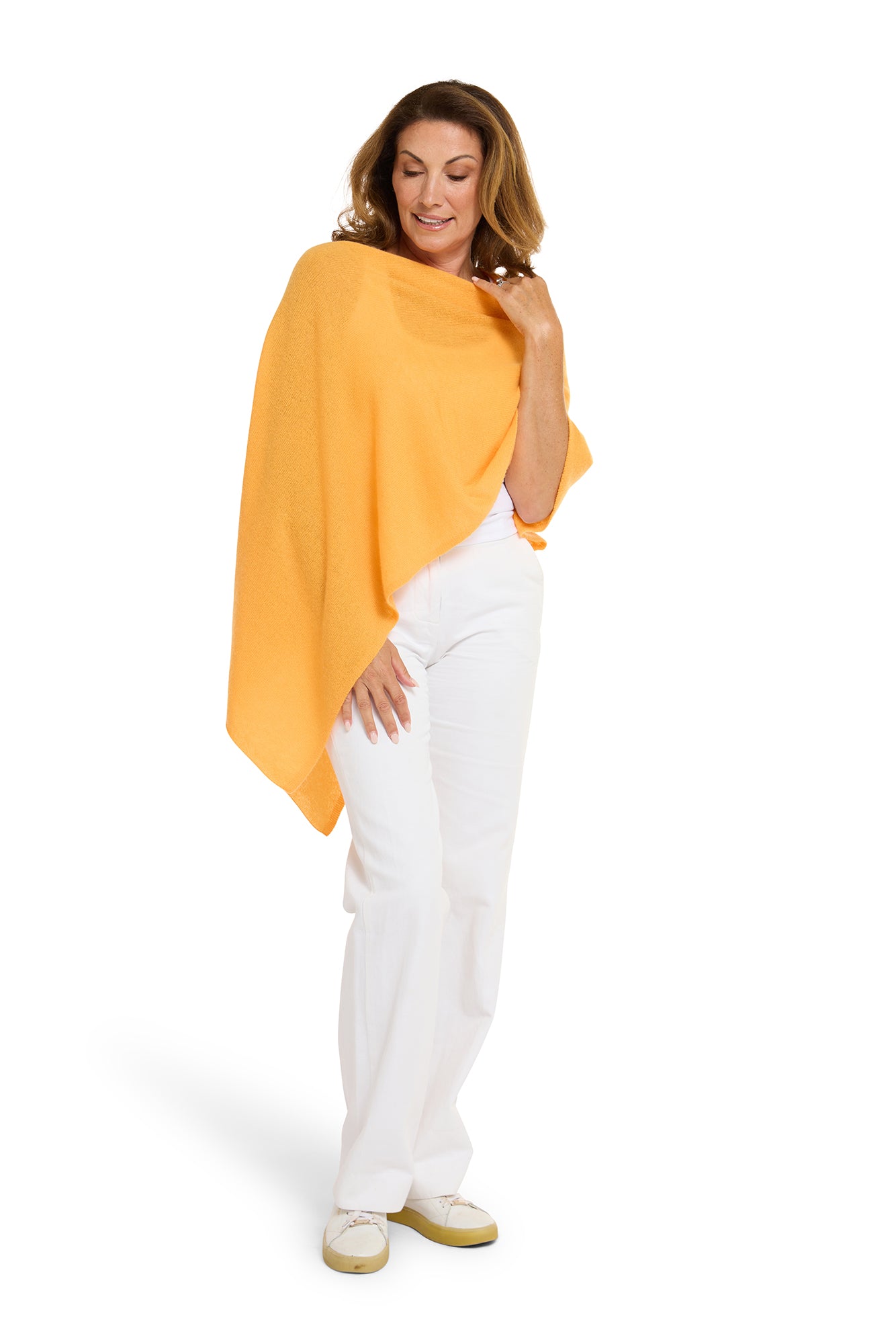 Tangerine Cashmere Topper