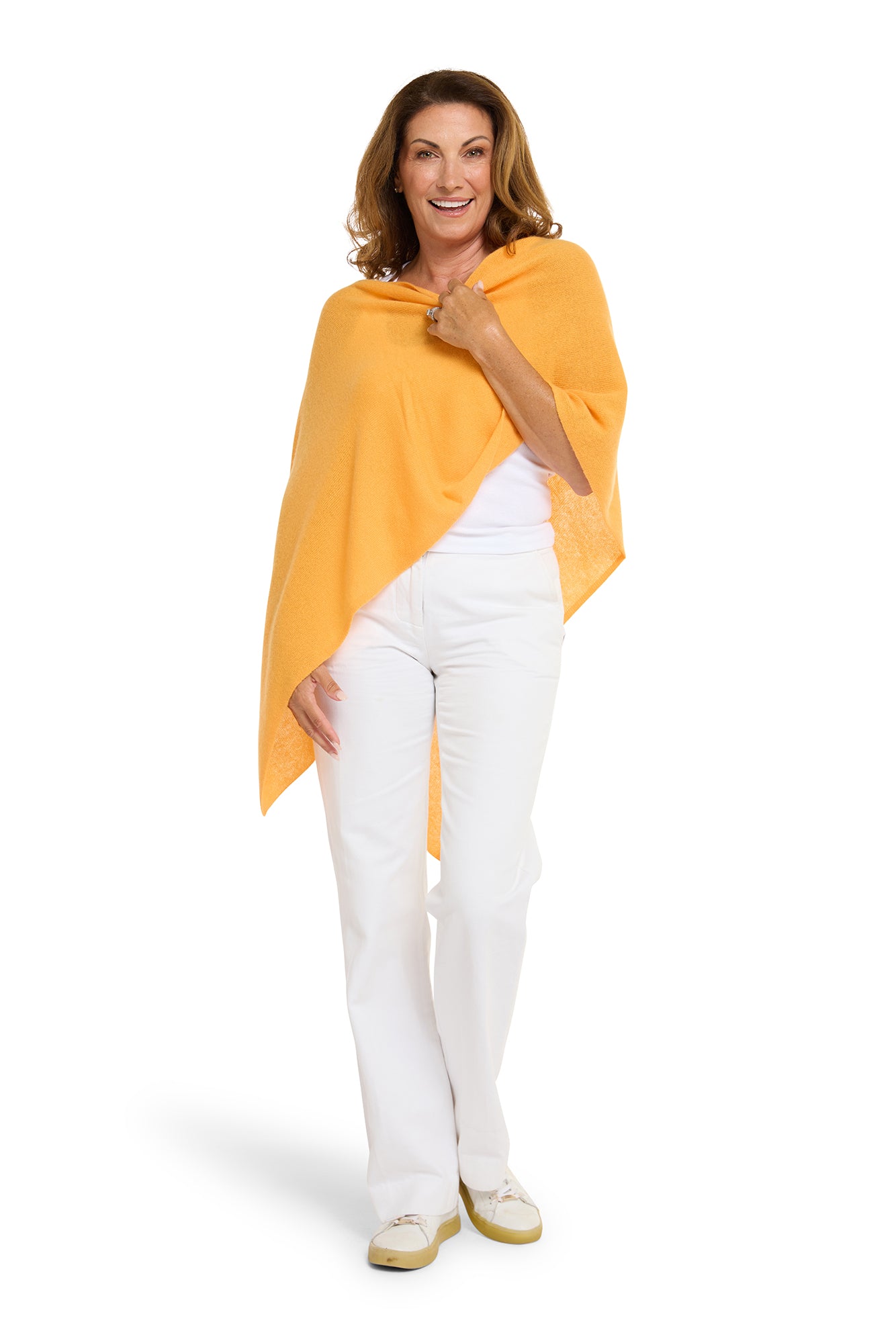 Tangerine Cashmere Topper