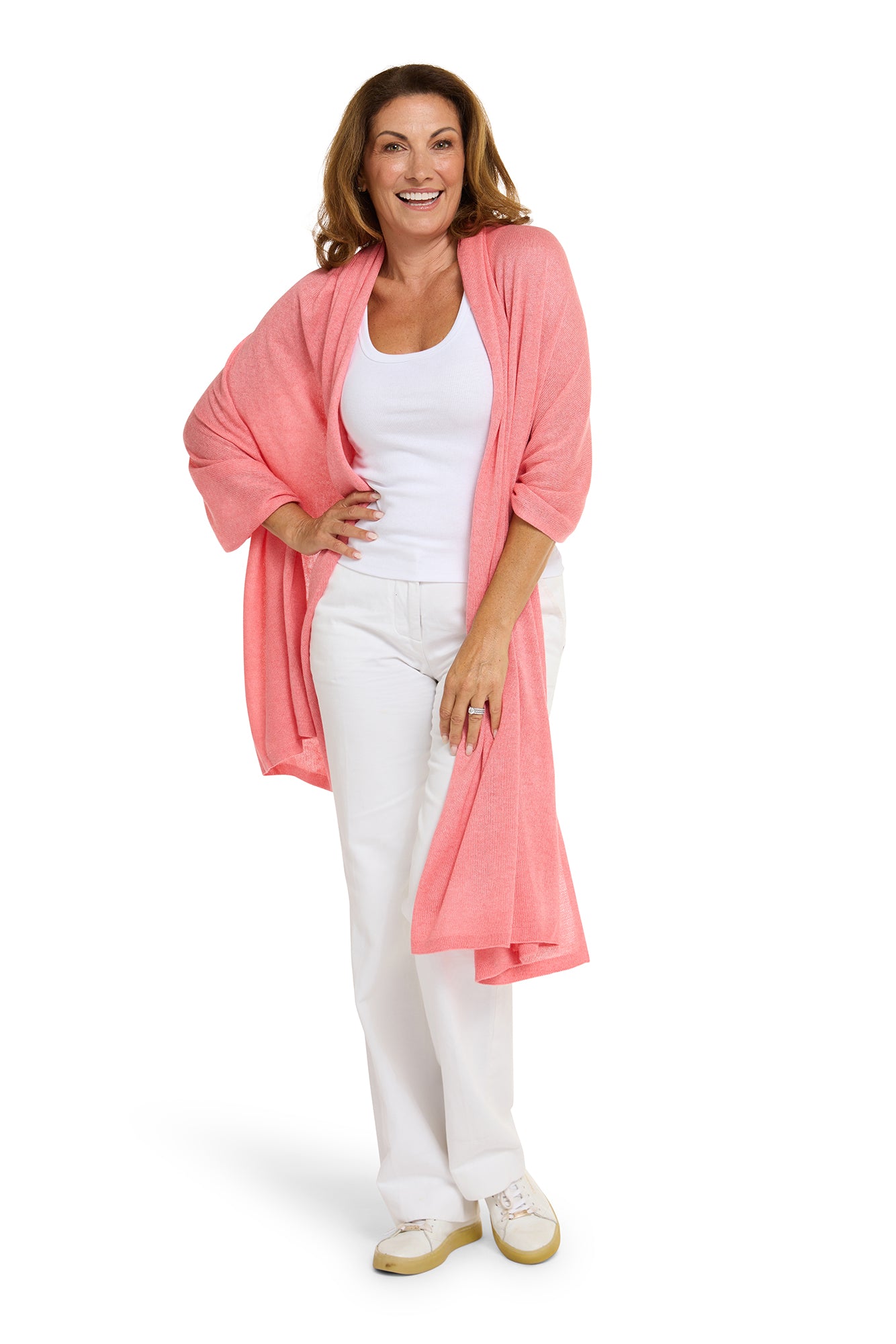 Silk Cashmere Travel Wrap Melon