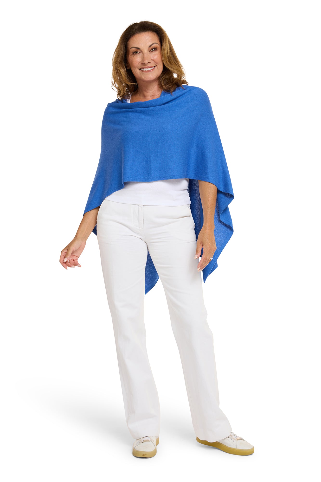 Cruise Blue Cotton Cashmere Topper