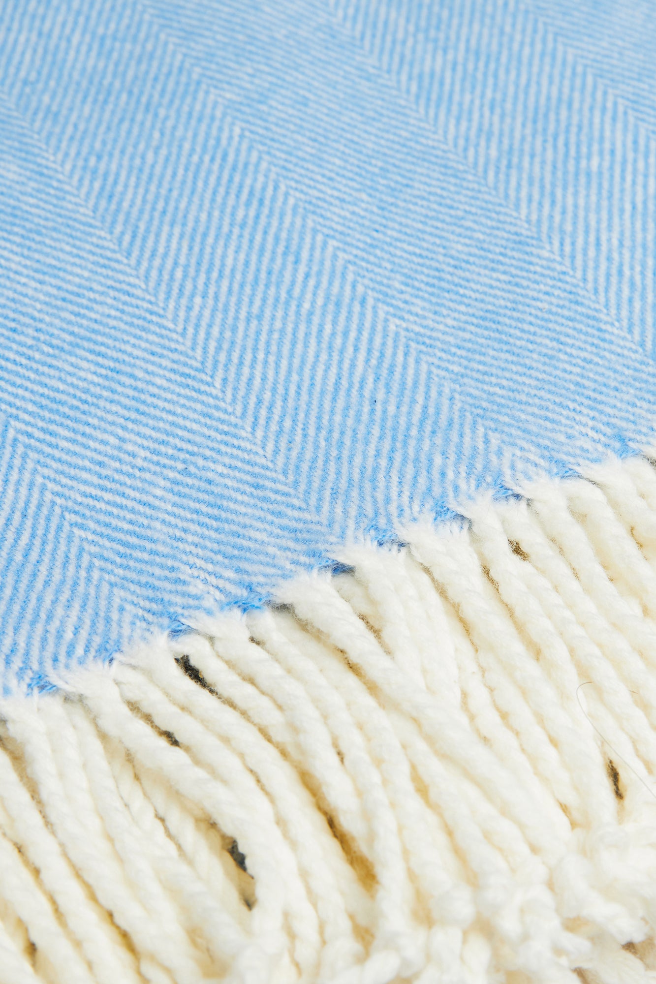 Herringbone Throw Carolina Blue