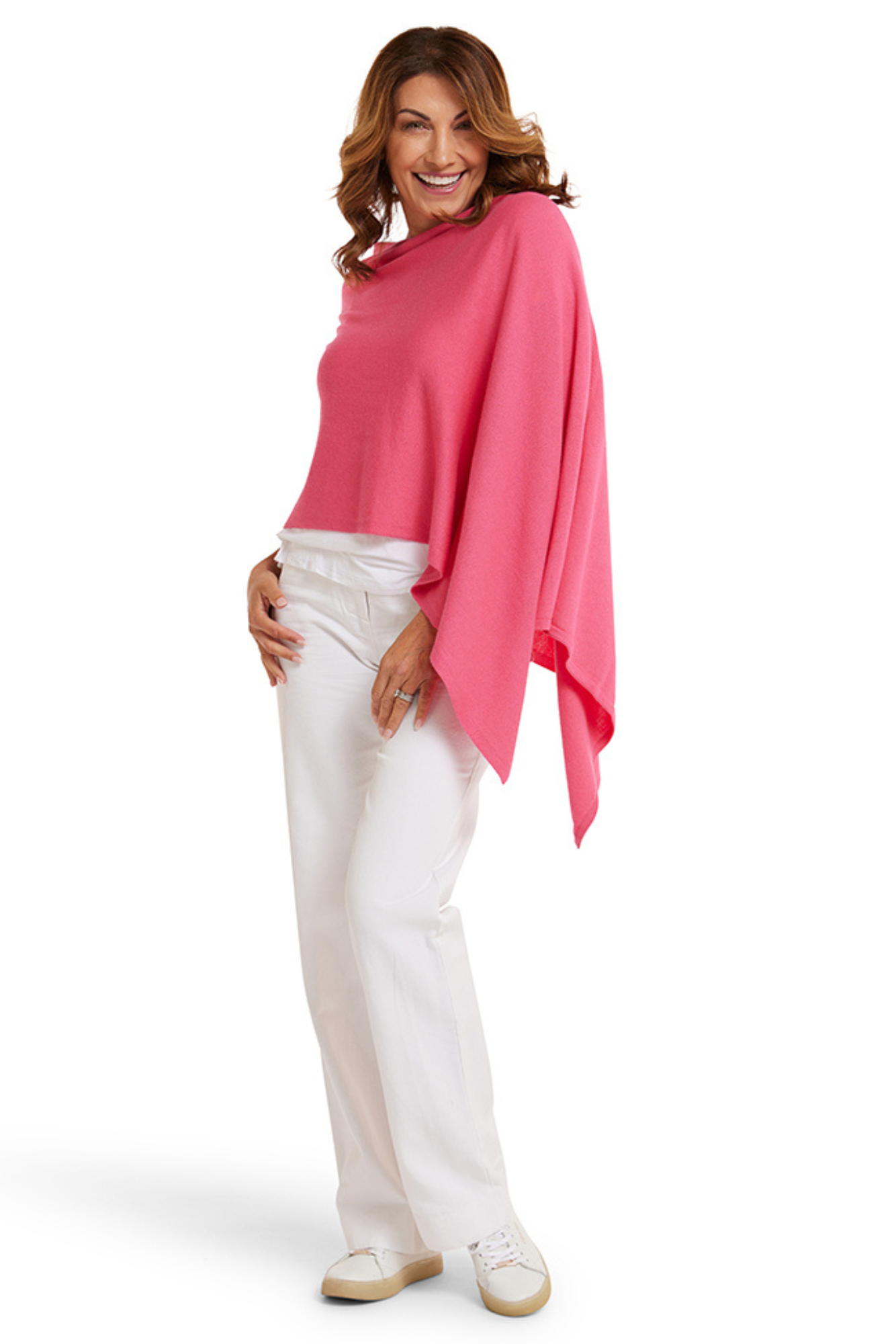 Passion Pink Cotton Cashmere Topper