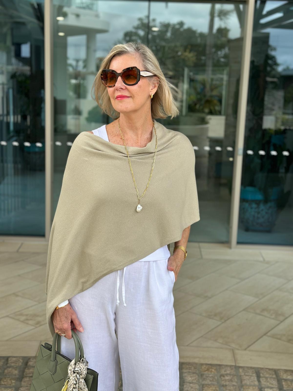 Pistachio Cotton Cashmere Topper