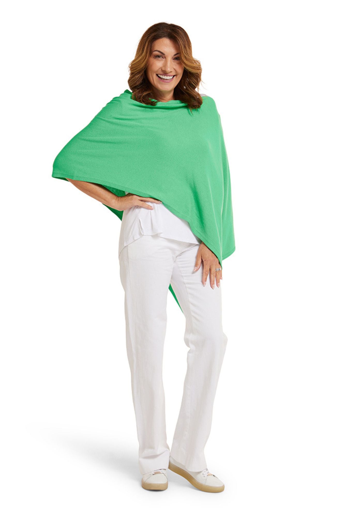 Rolling Green Cotton Cashmere Topper