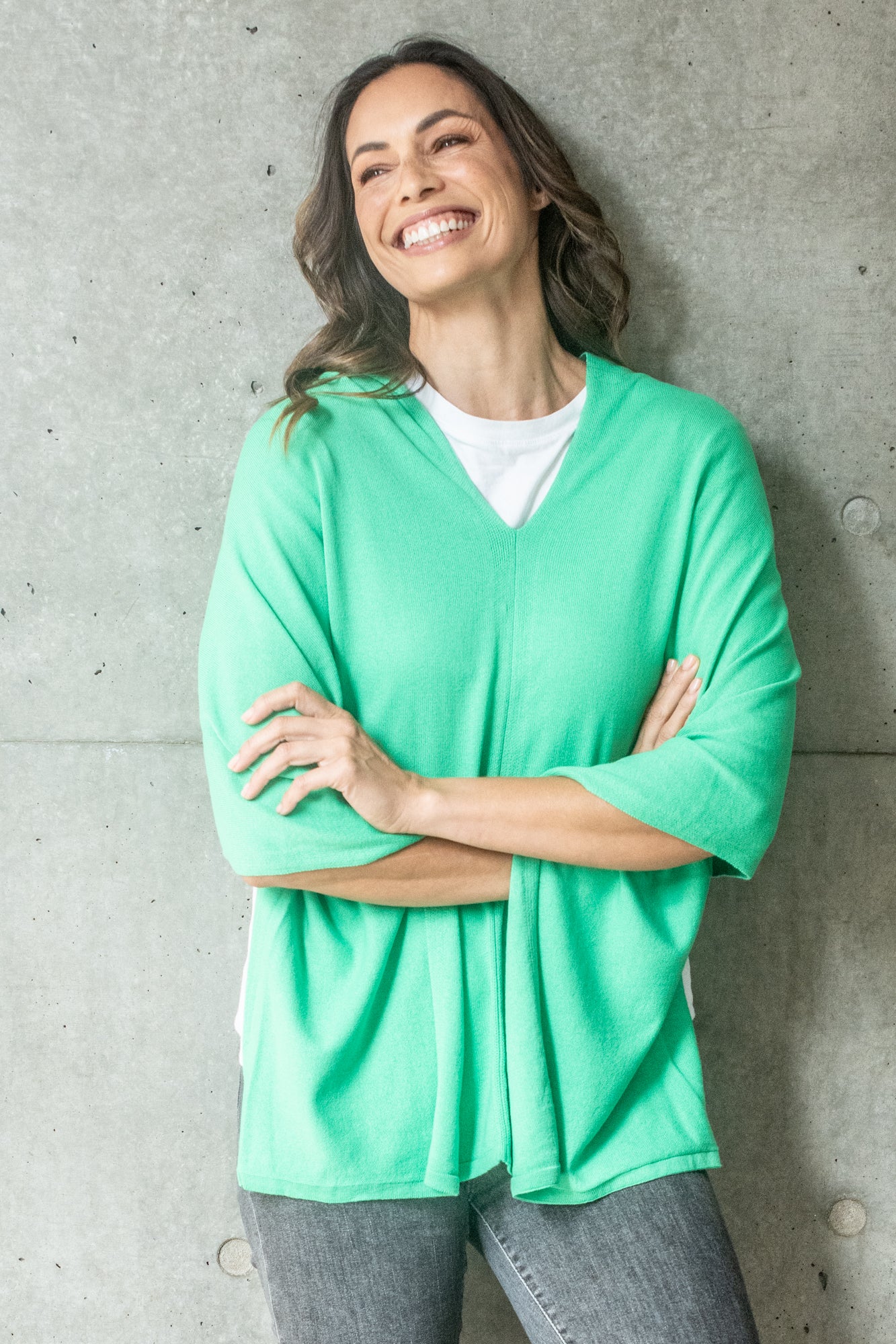 Rolling Green Cotton Cashmere Topper