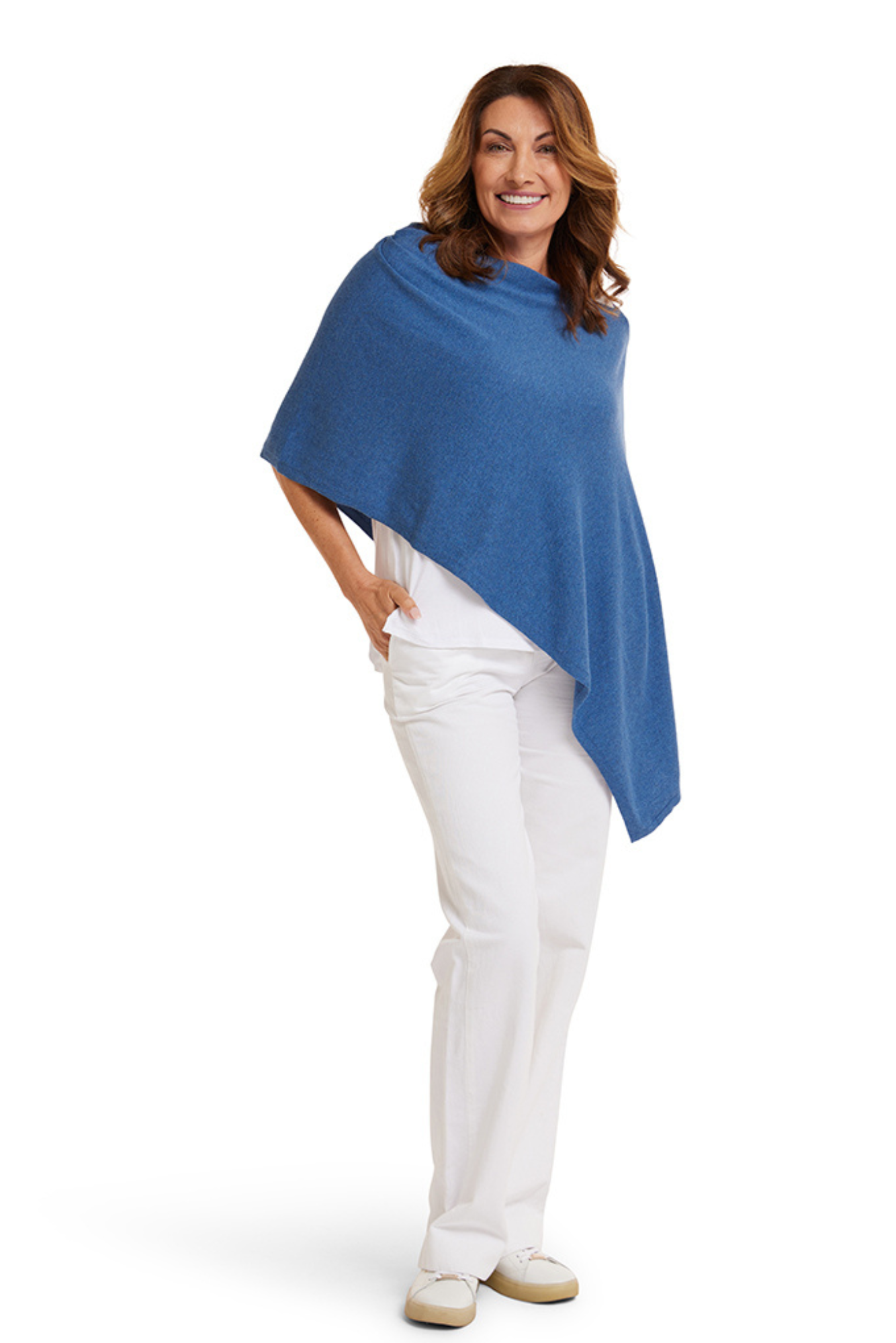 Mountain Blue Cotton Cashmere Topper