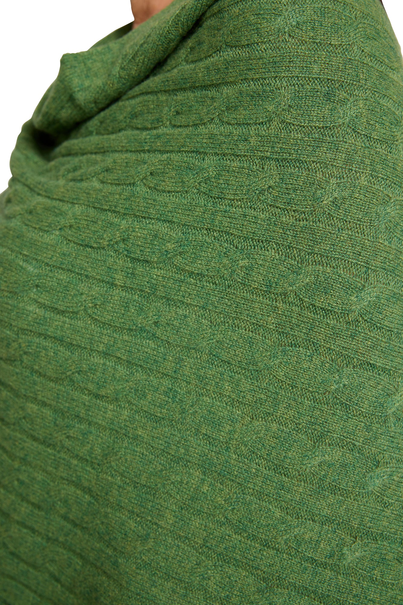 Cable Cashmere Topper Basil