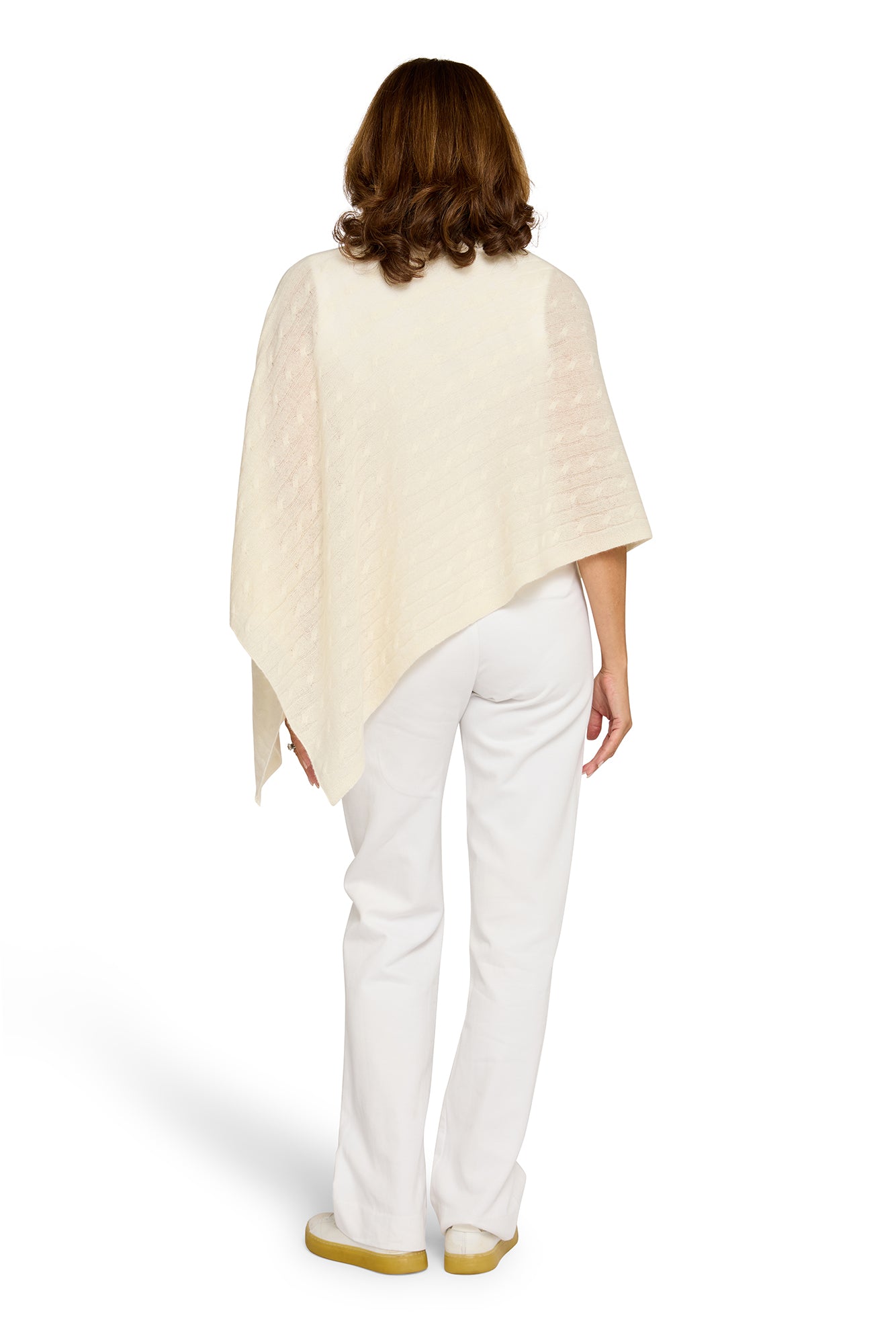 Cable Cashmere Topper Snow