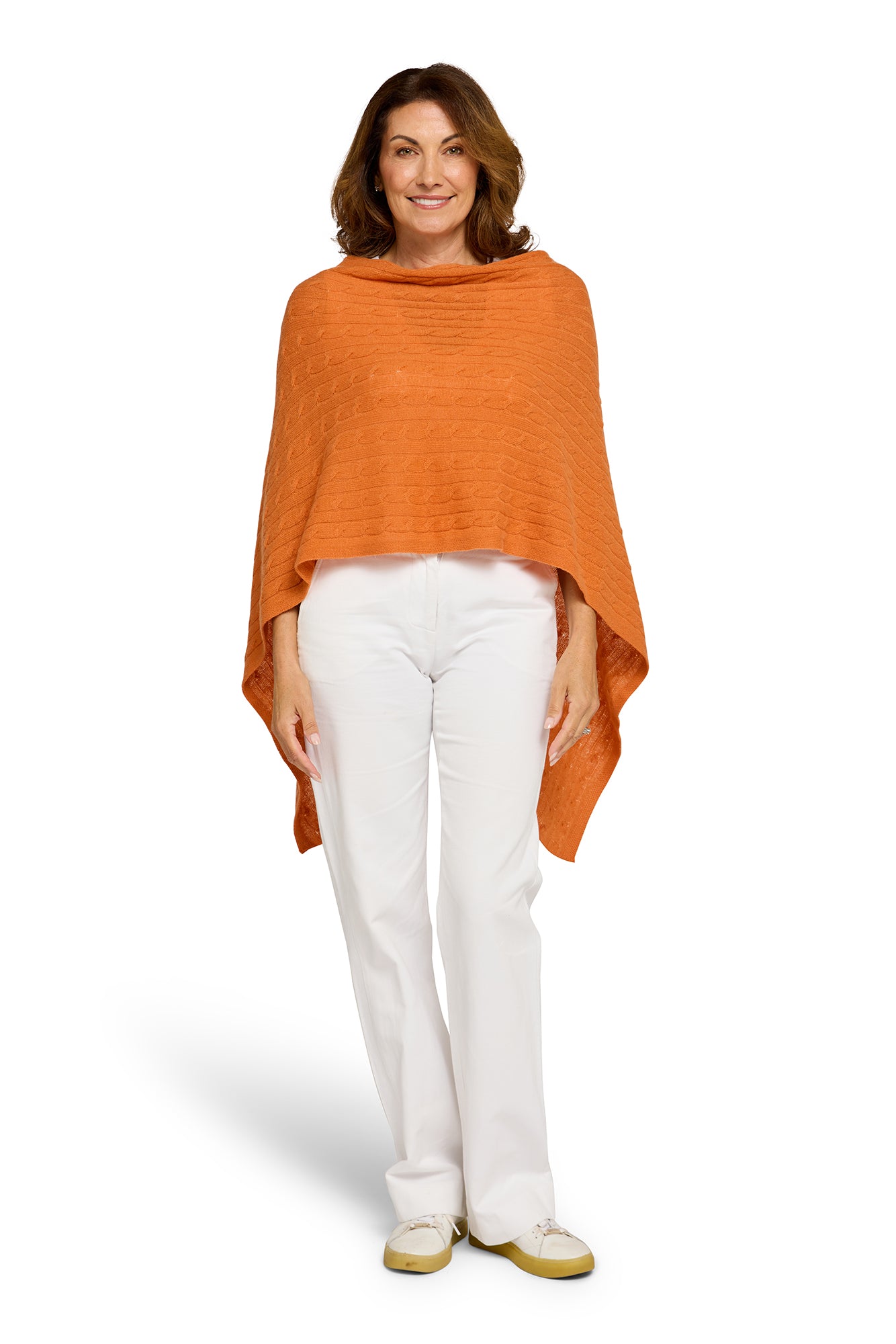 Cable Cashmere Topper Ginger