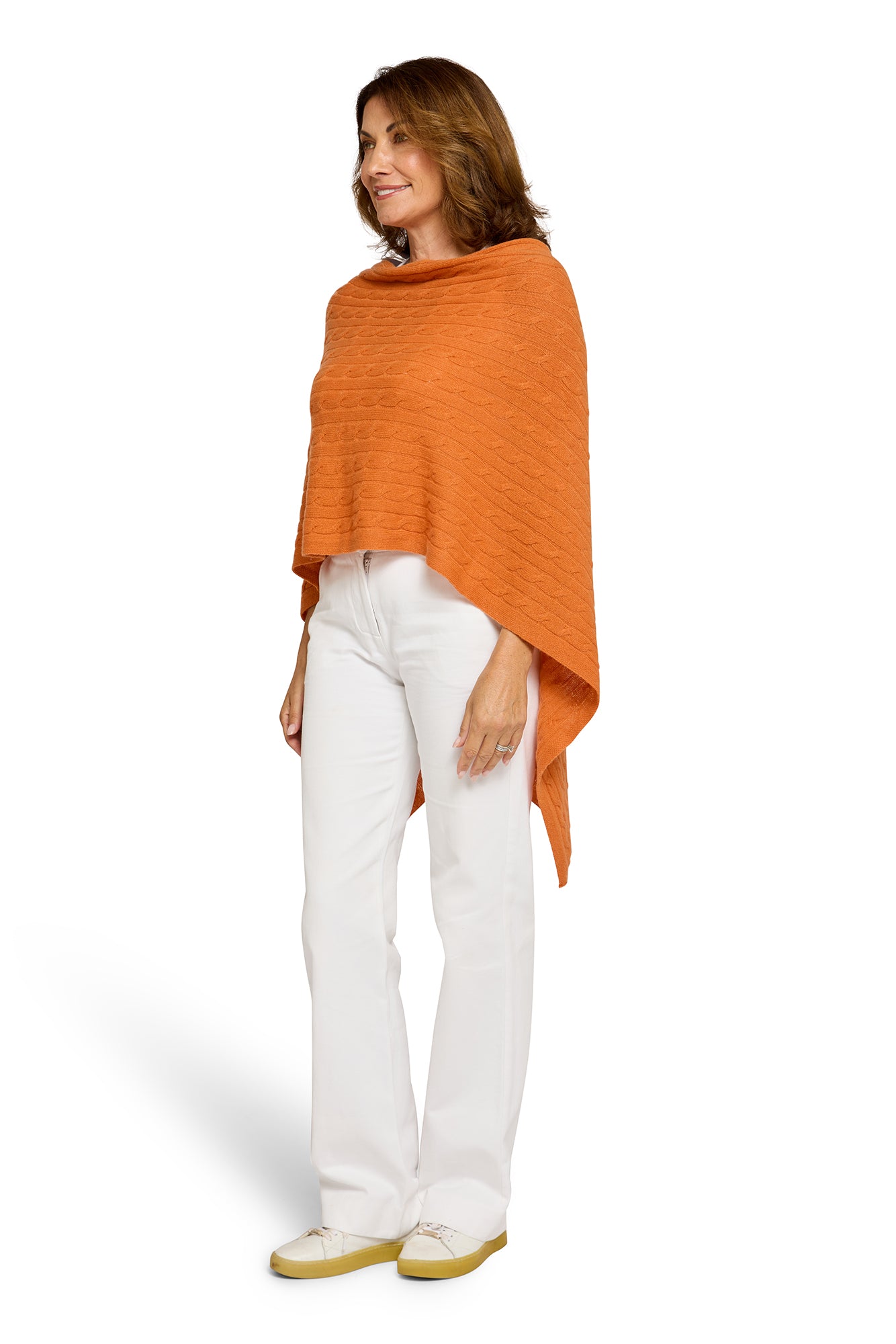Cable Cashmere Topper Ginger