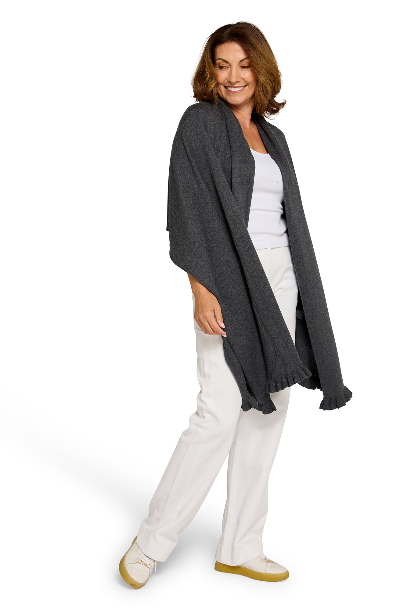 Ruffle Travel Wrap Pepper