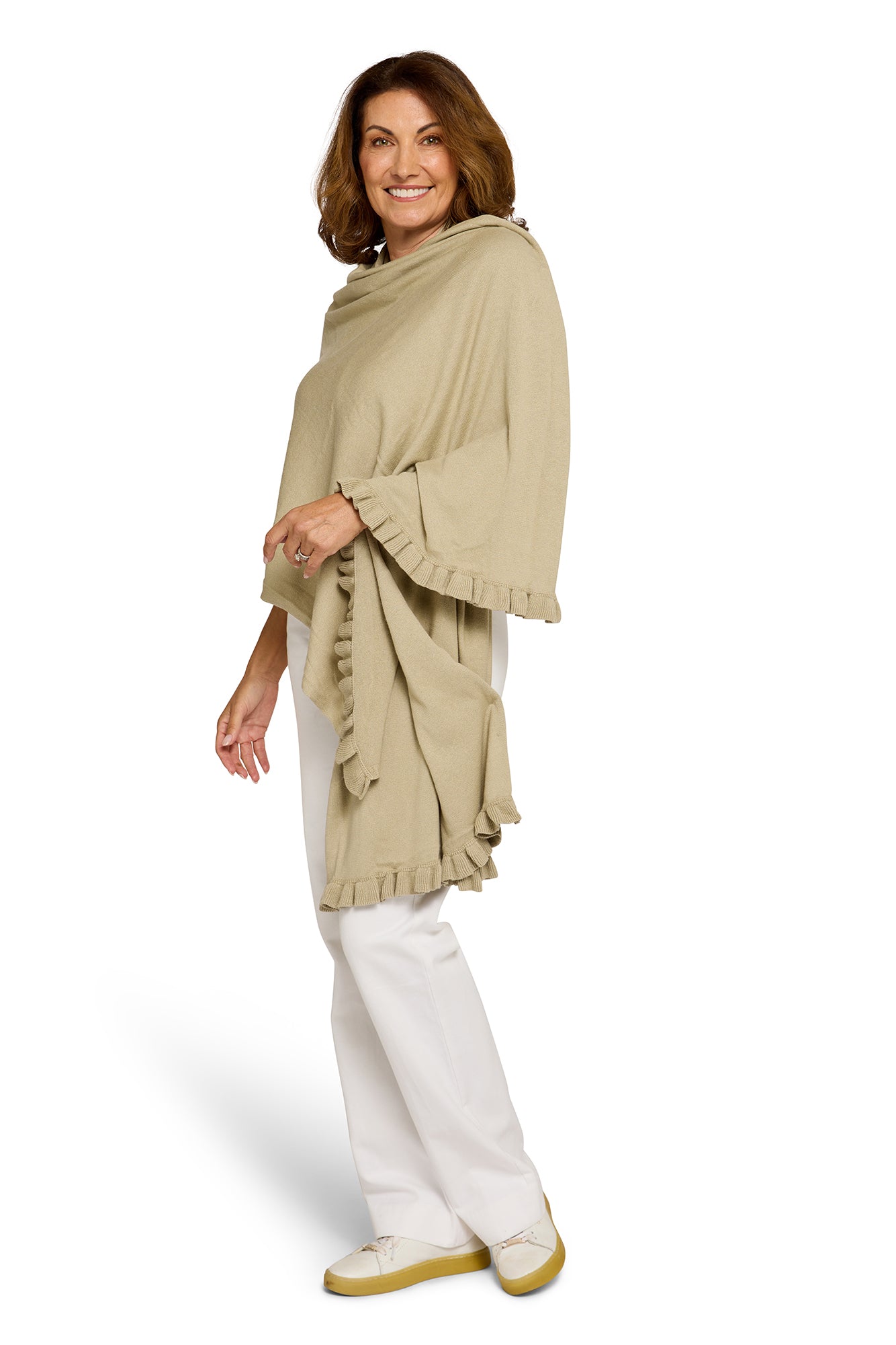 Ruffle Travel Wrap Pistachio
