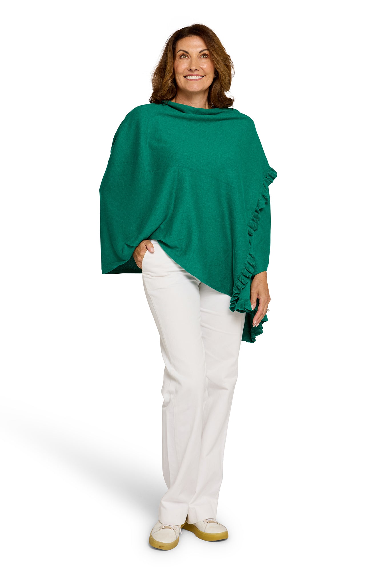 Ruffle Travel Wrap Viridian