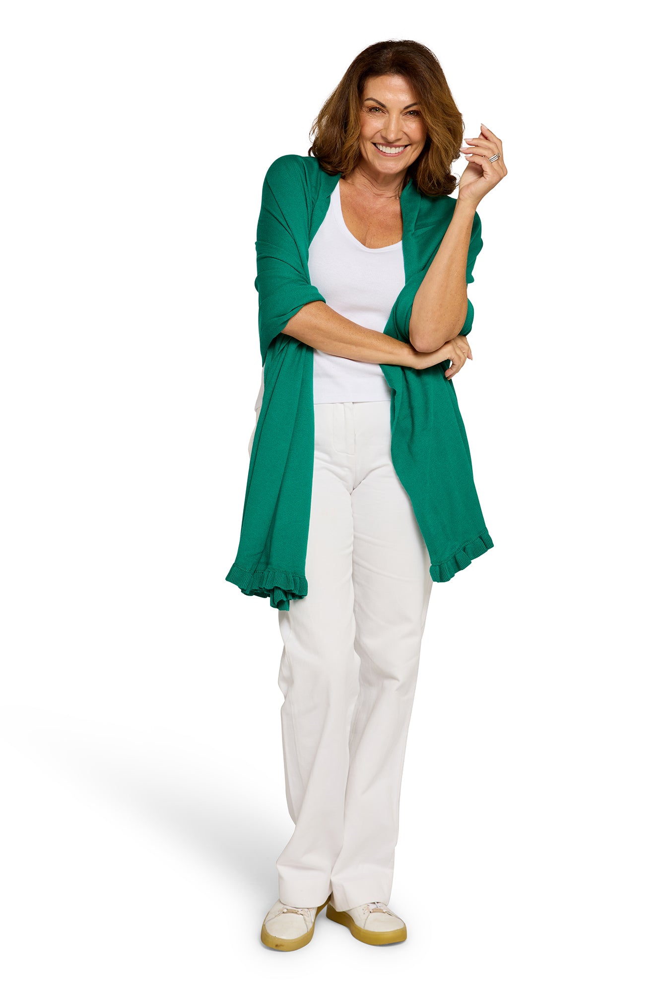 Ruffle Travel Wrap Viridian