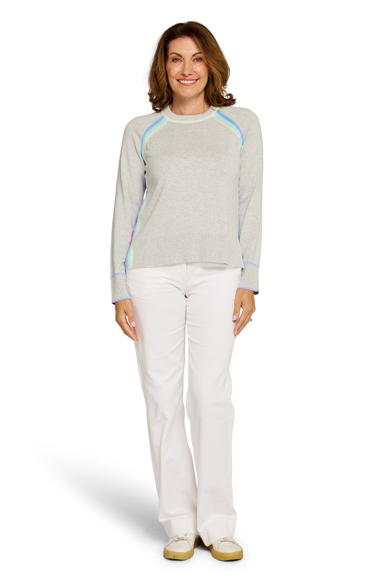 Rainbow Raglan Fog