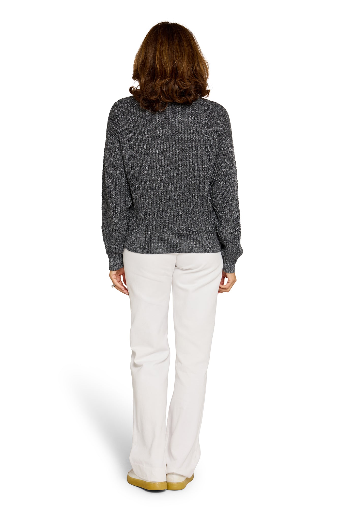 Sparkle Mock Neck in Pepper