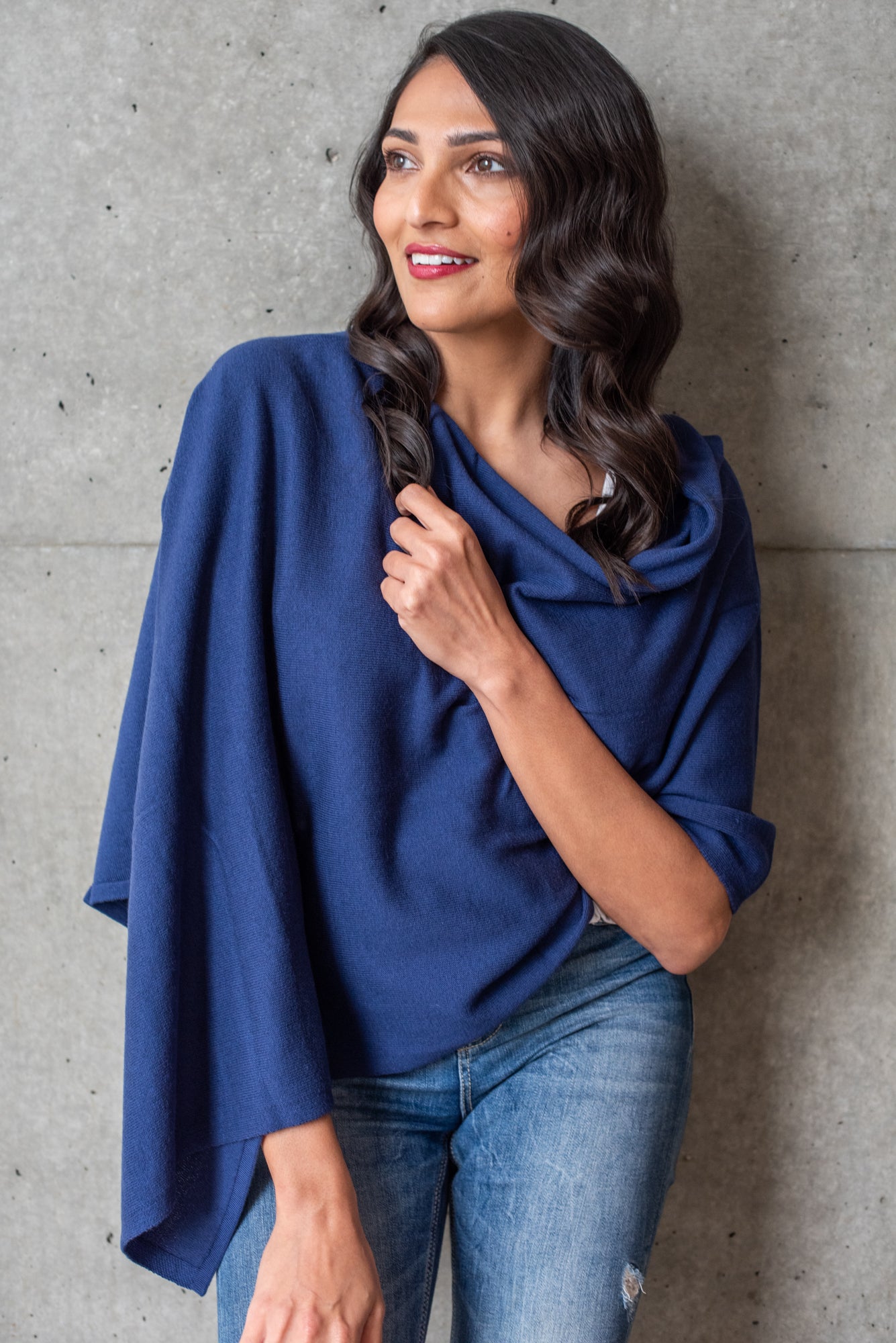 Midnight Cotton Cashmere Topper