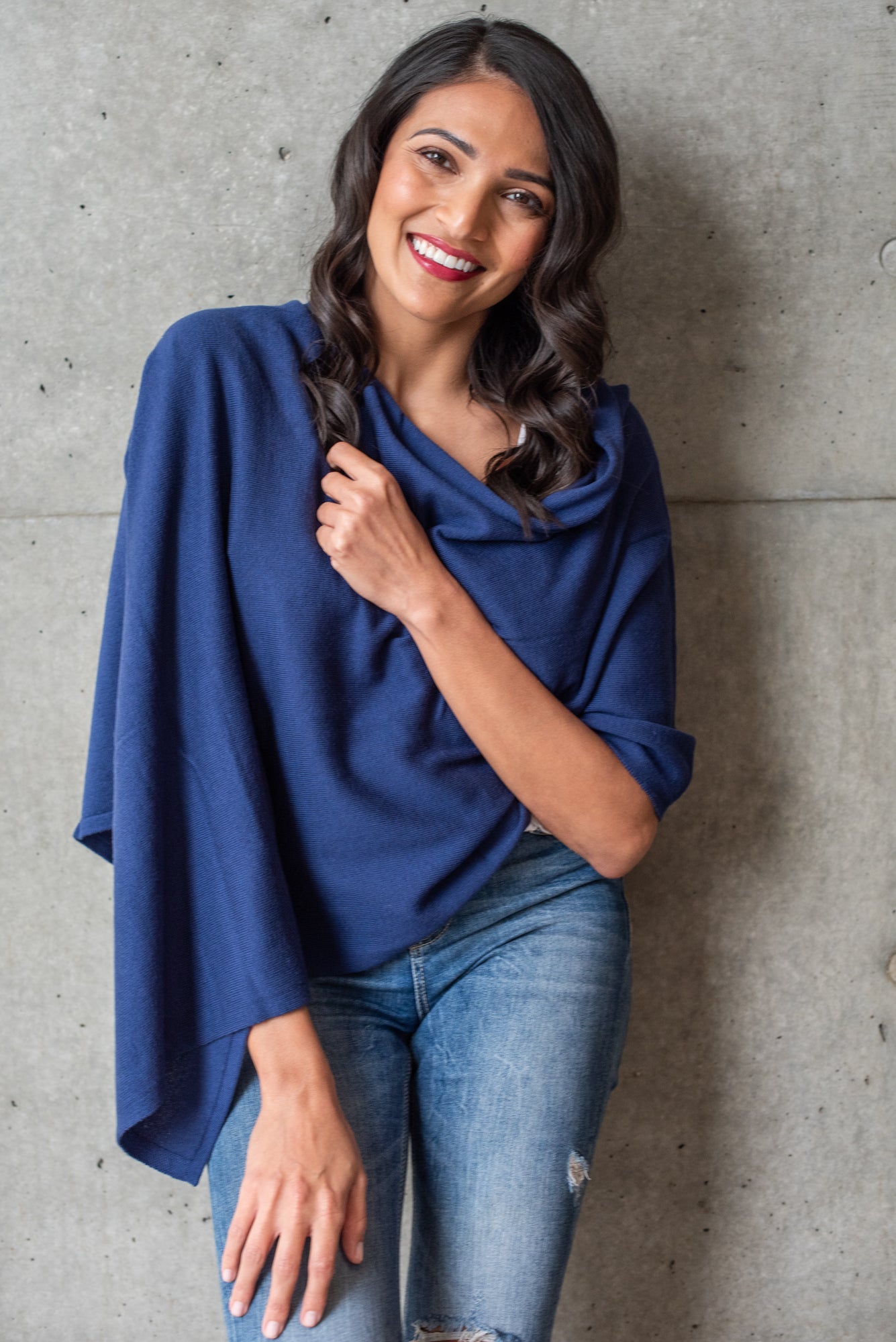 Midnight Cotton Cashmere Topper