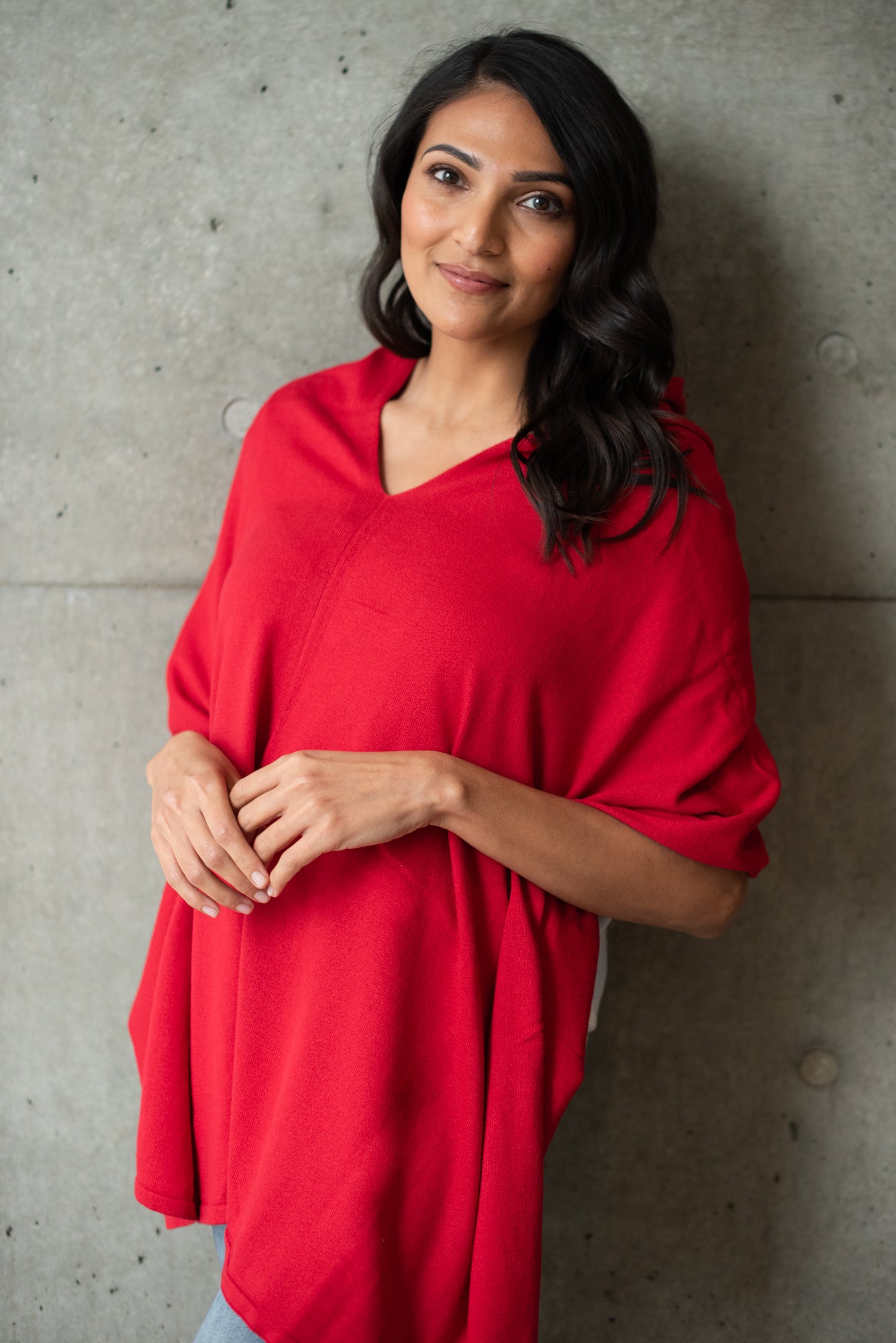 Scarlet Cotton Cashmere Topper