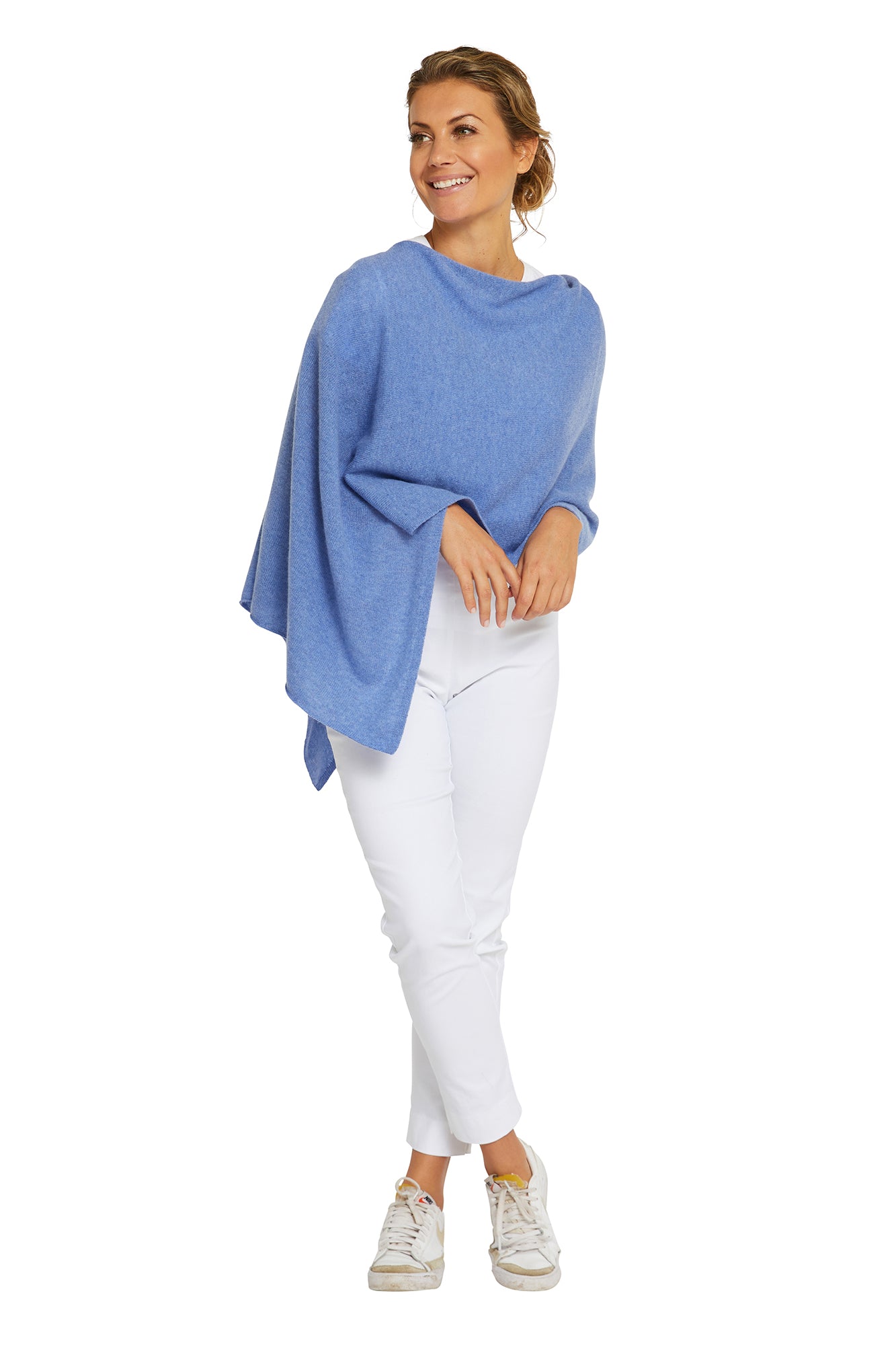 Cornflower Blue Cashmere Topper