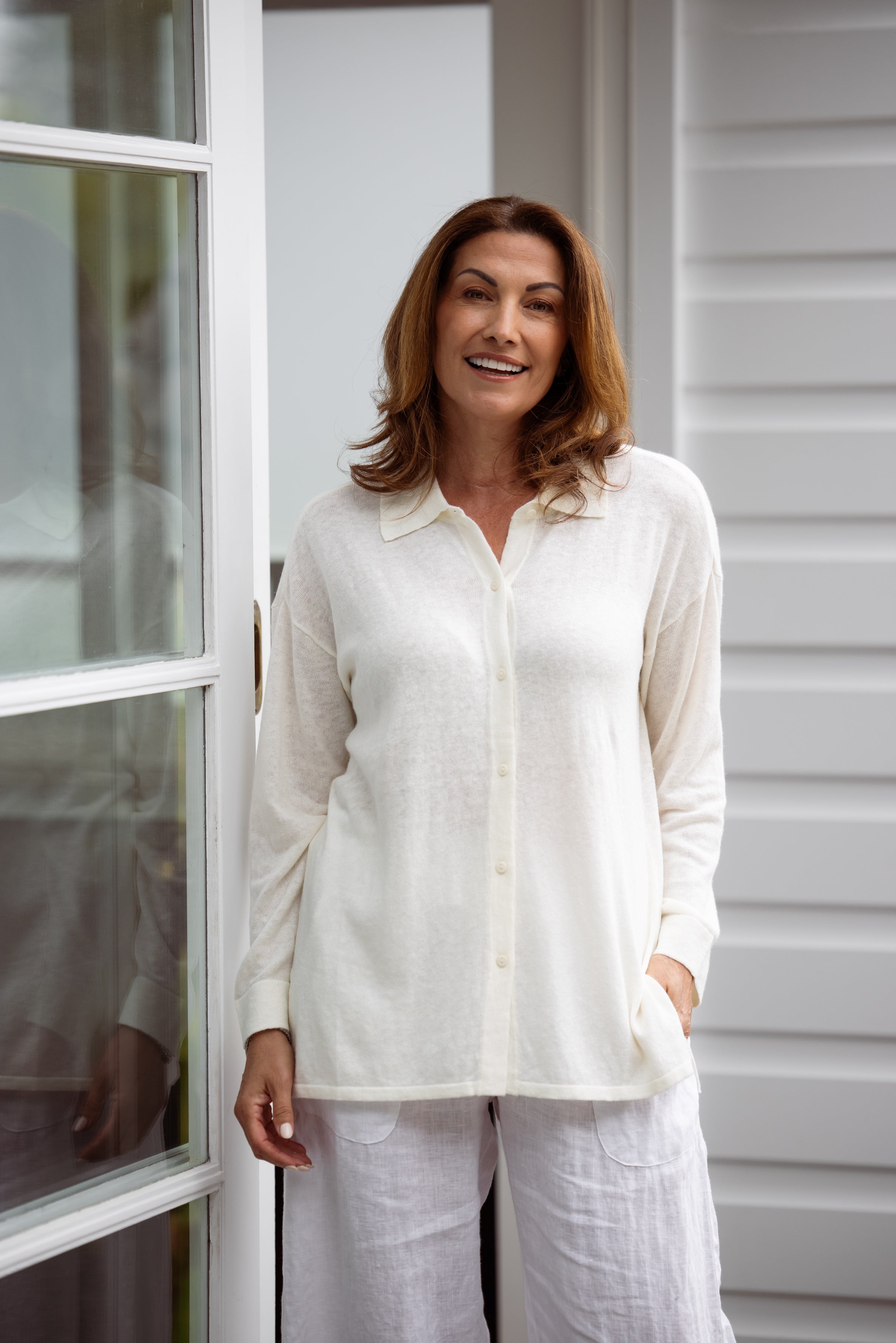Marlo Button Up French Vanilla