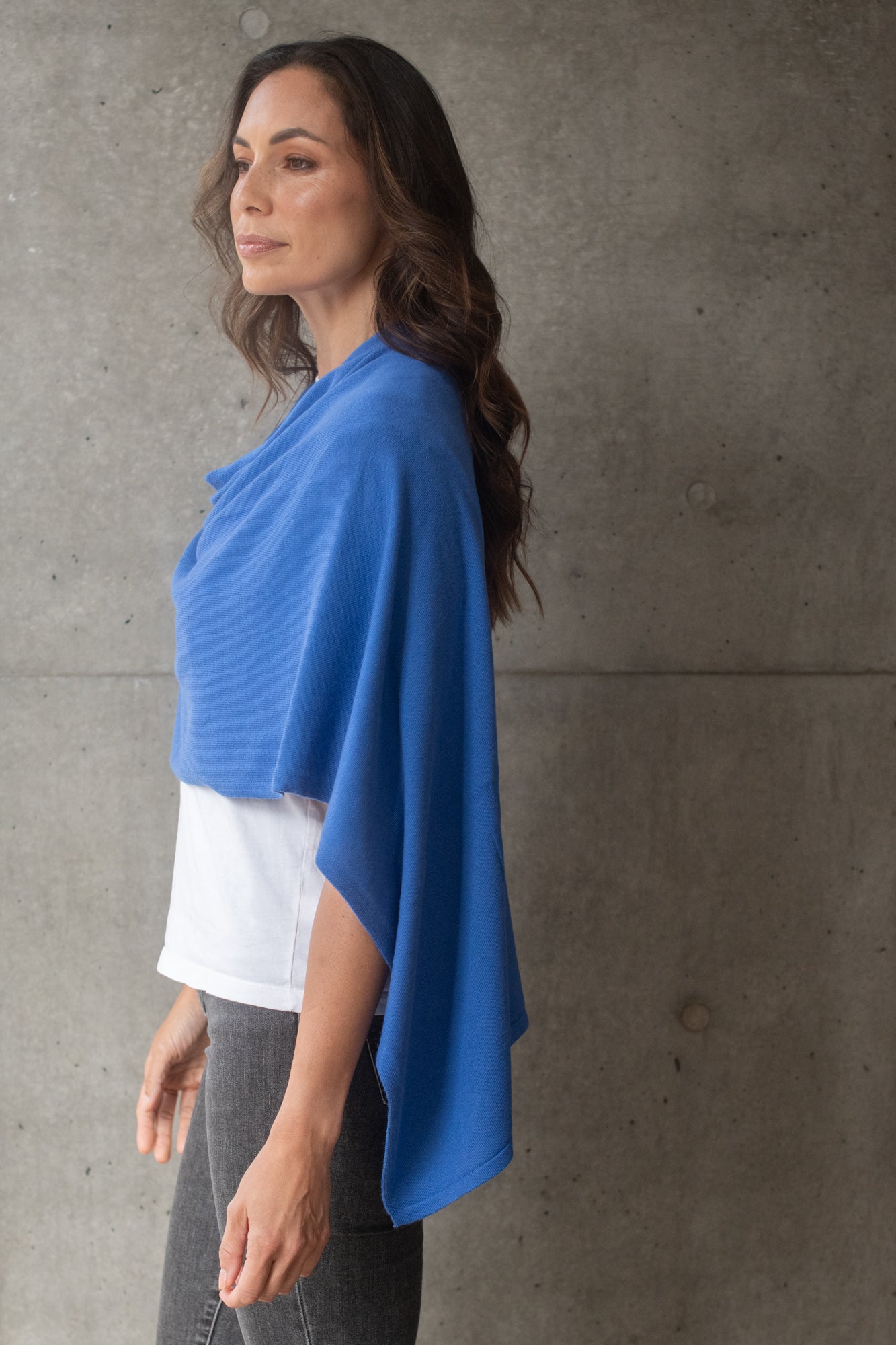 Cruise Blue Cotton Cashmere Topper