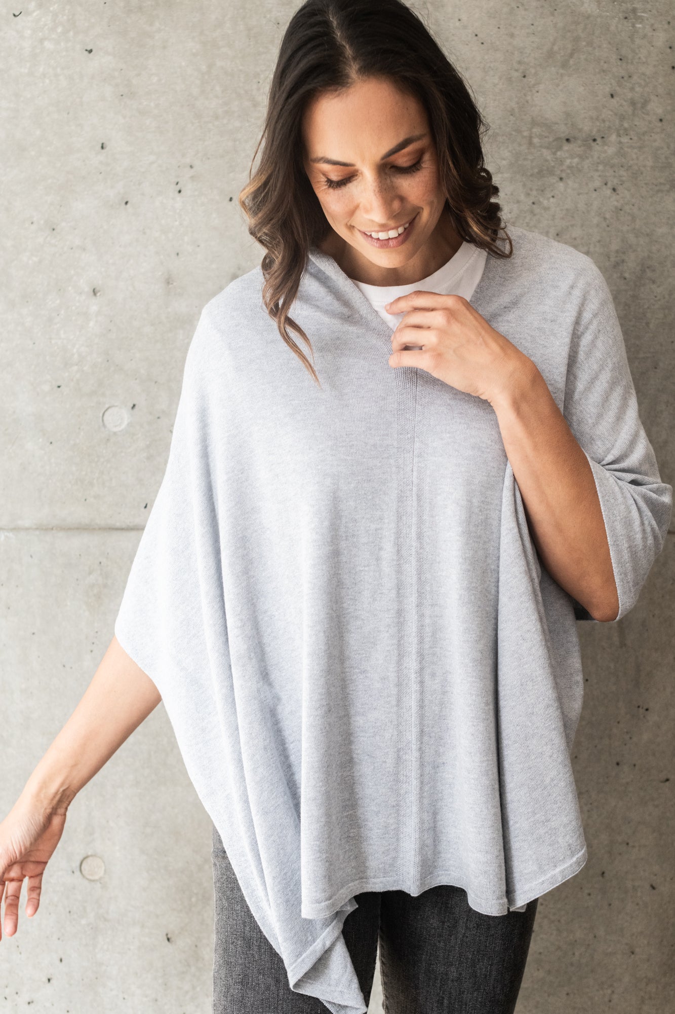 Slate Cotton Cashmere Topper