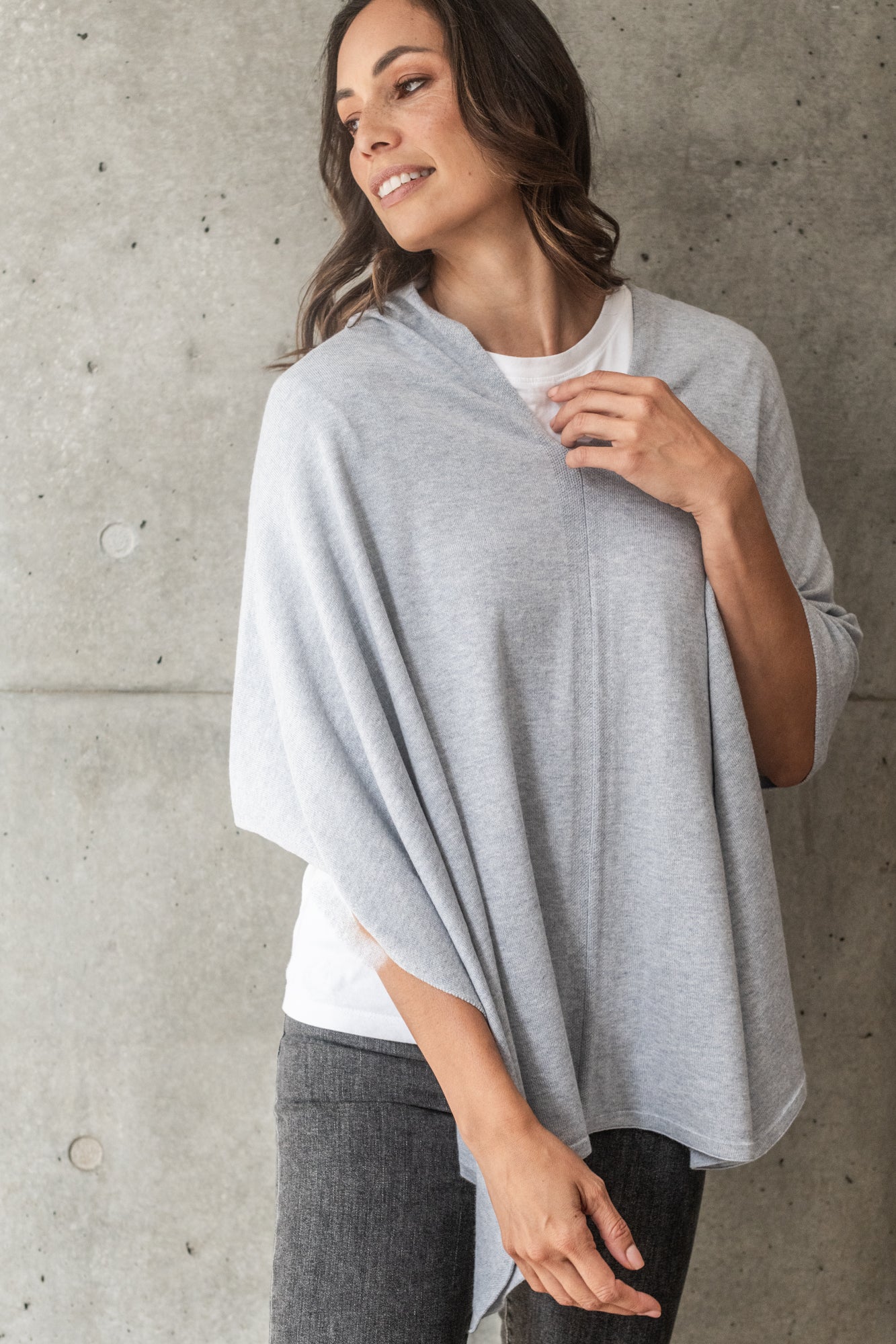 Slate Cotton Cashmere Topper