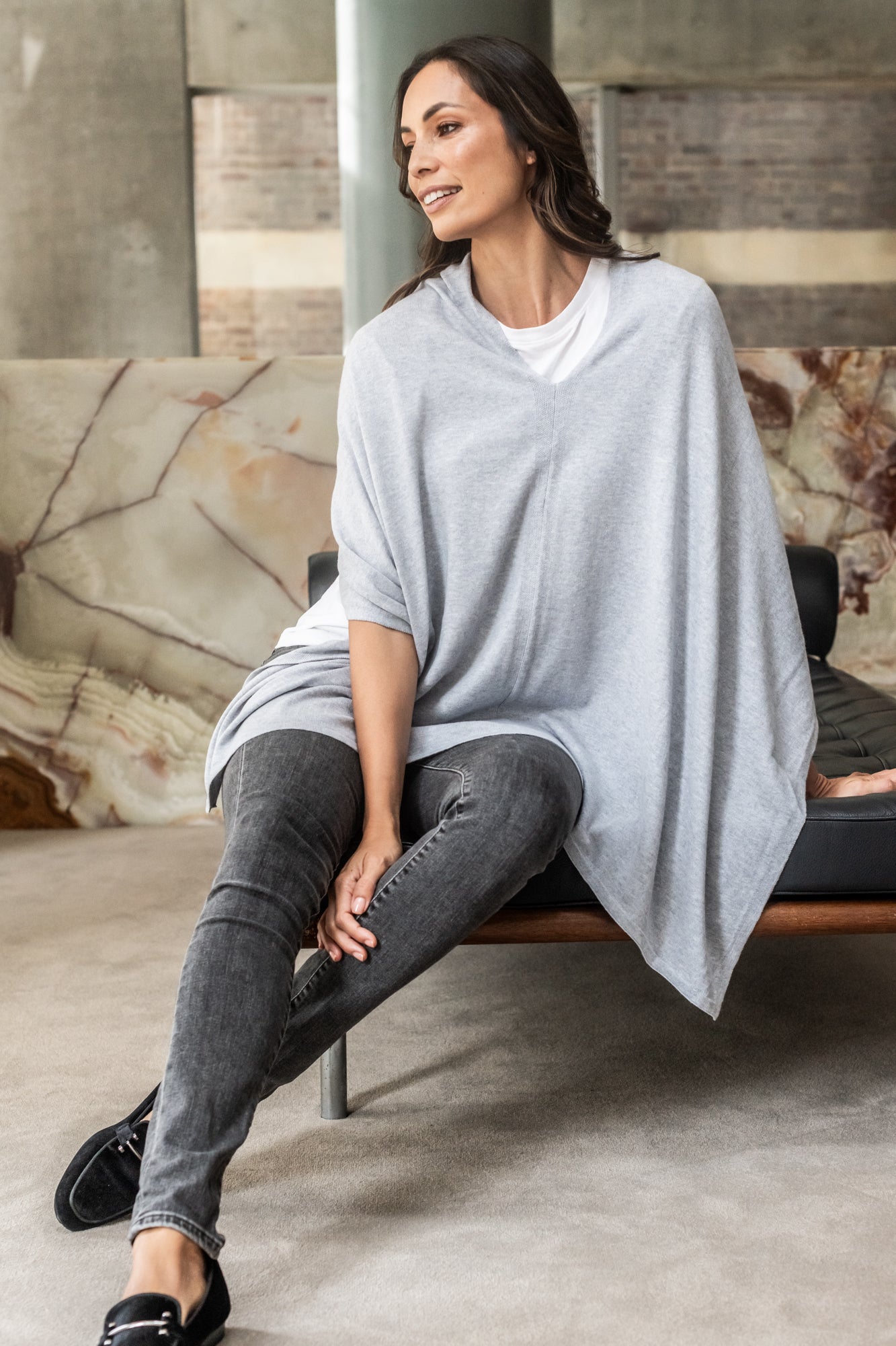 Slate Cotton Cashmere Topper