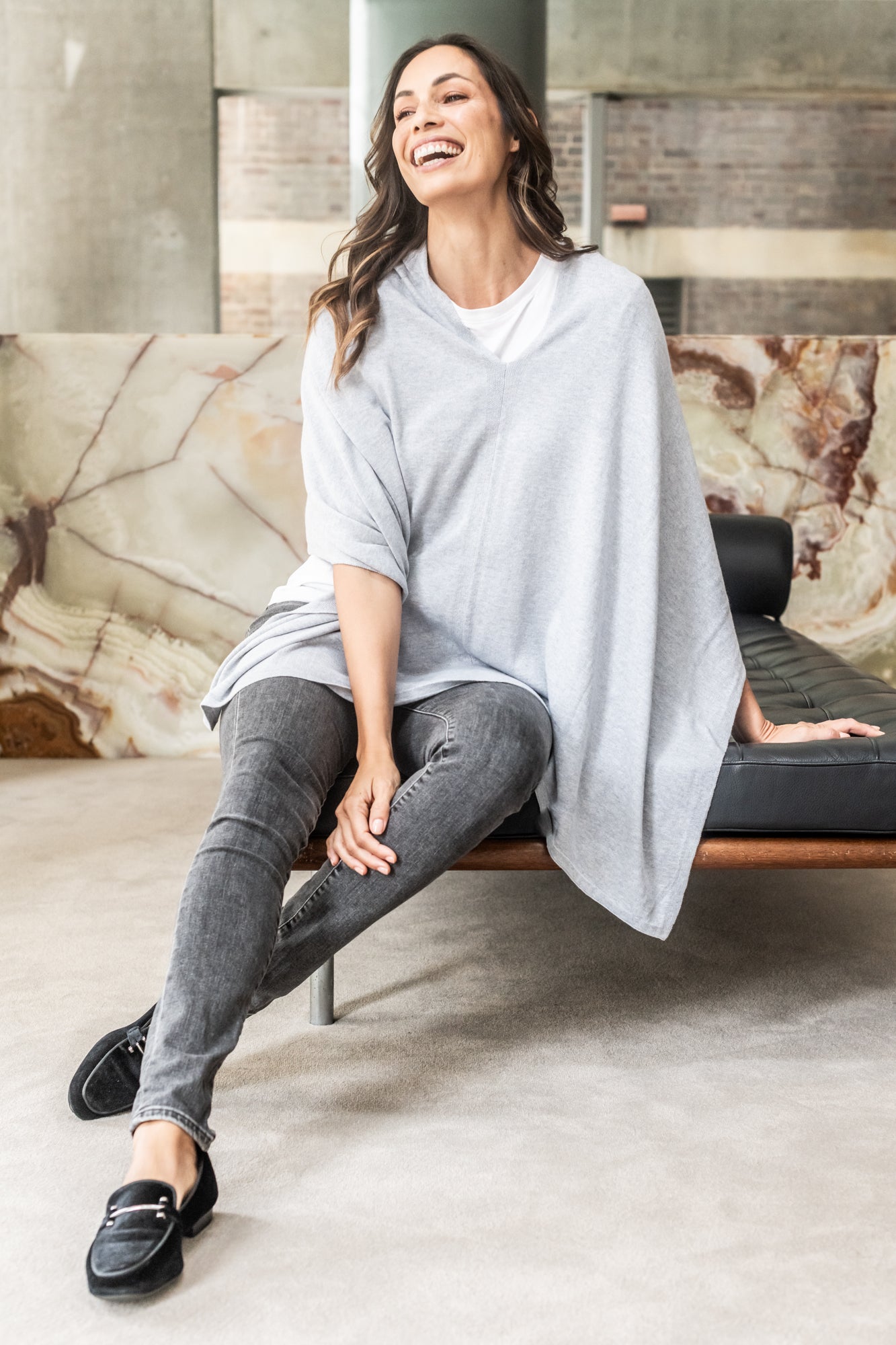 Slate Cotton Cashmere Topper