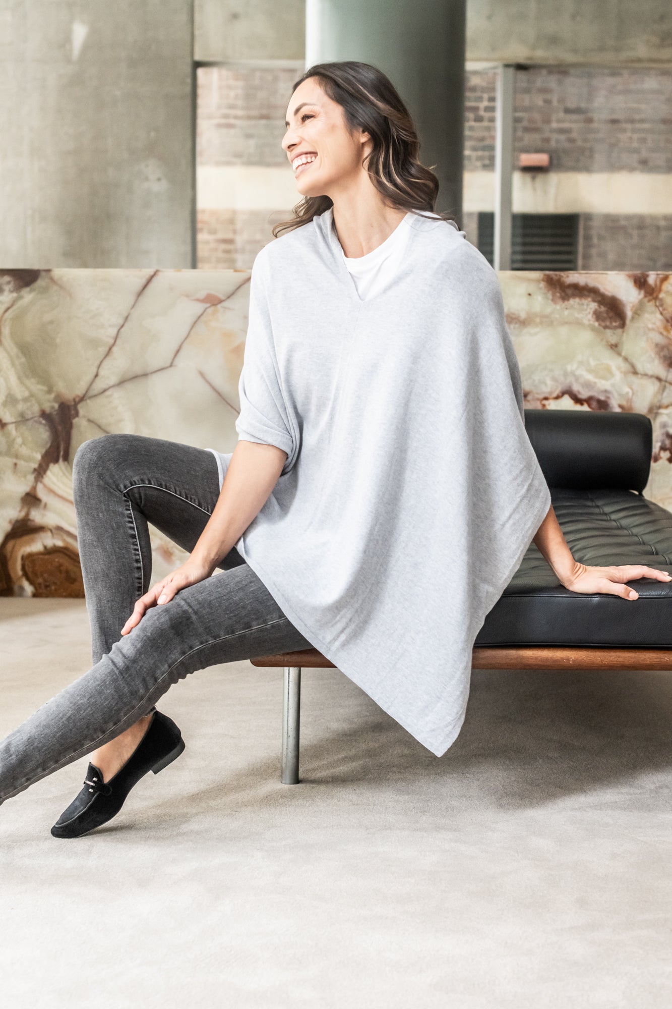 Slate Cotton Cashmere Topper