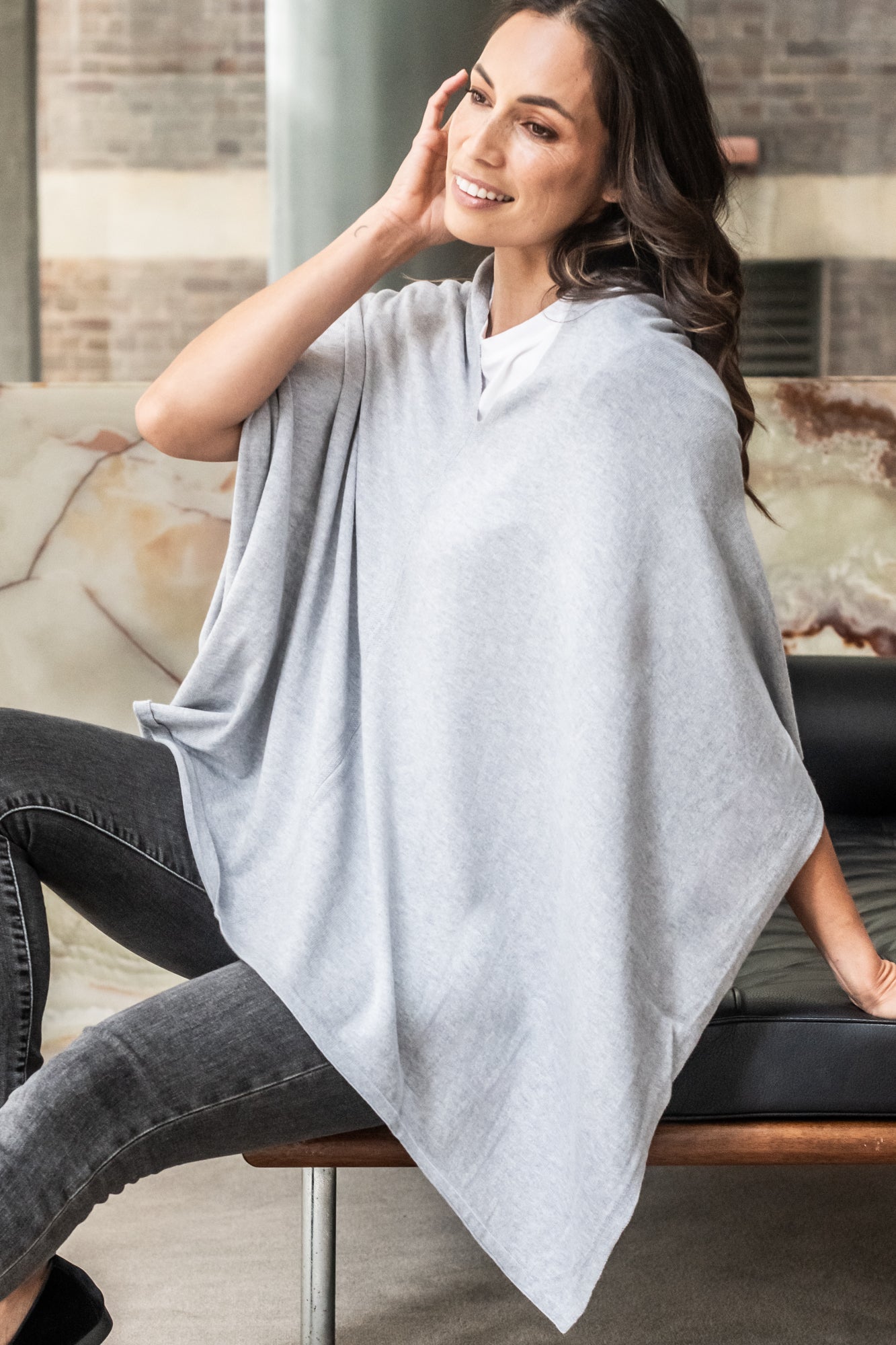 Slate Cotton Cashmere Topper