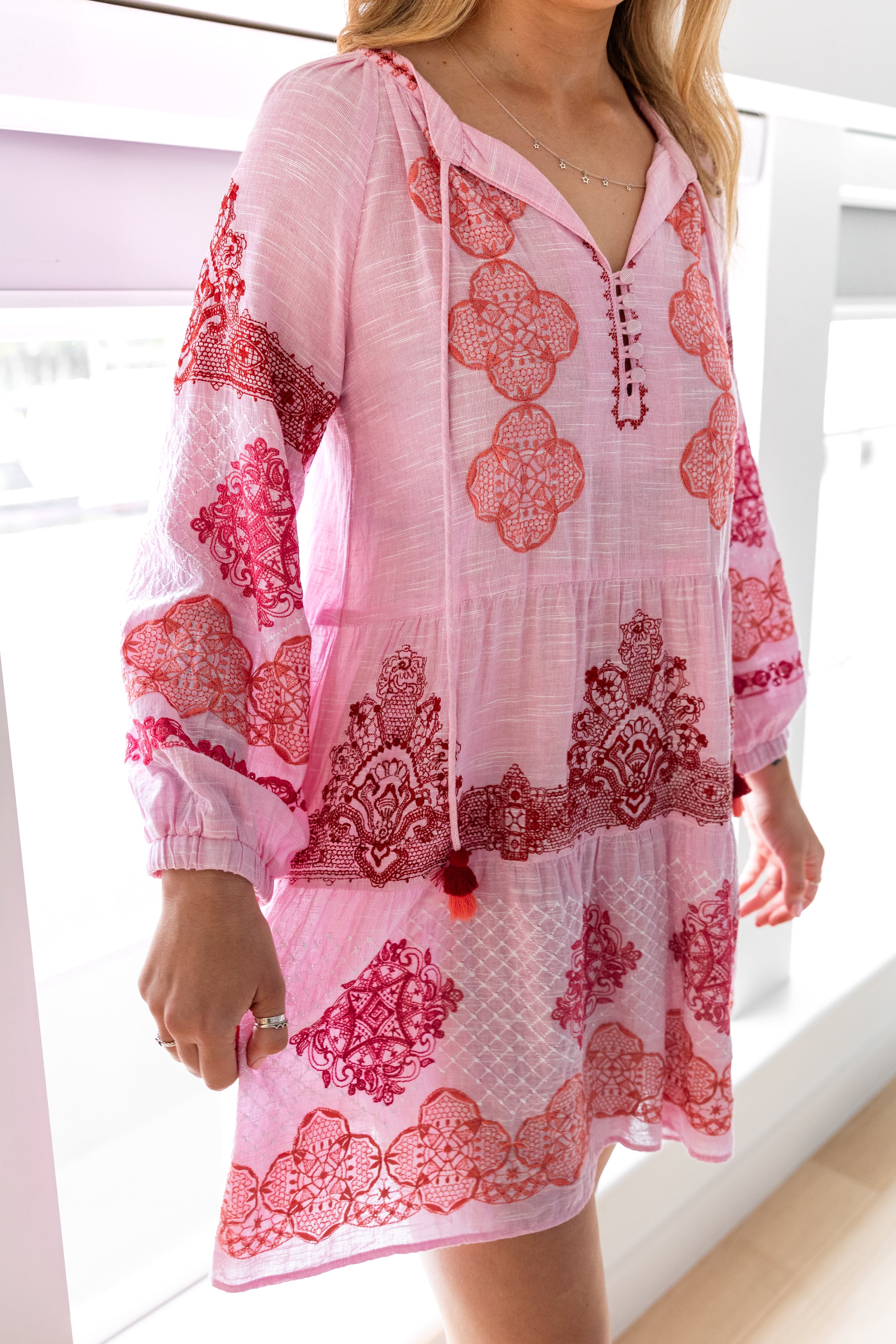 Alder Dress Pink Marl