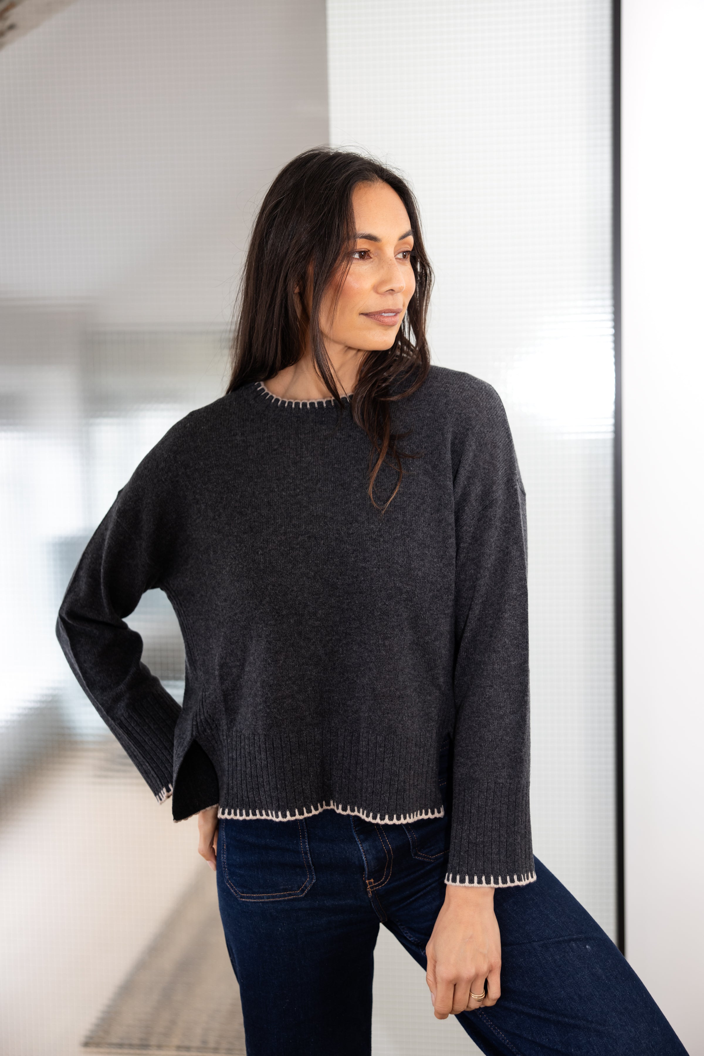 Maisie Crew Charcoal