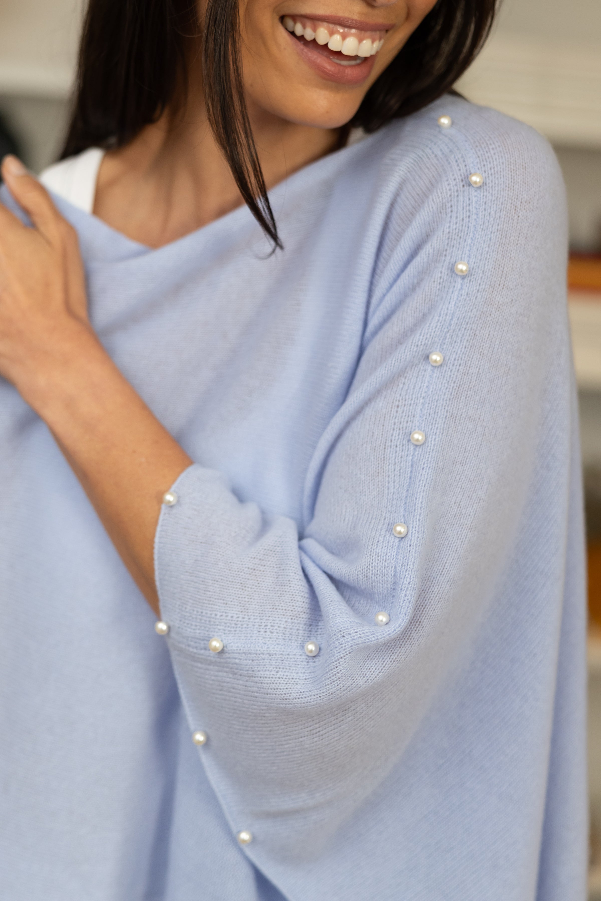 Blue Aura Pearl Topper
