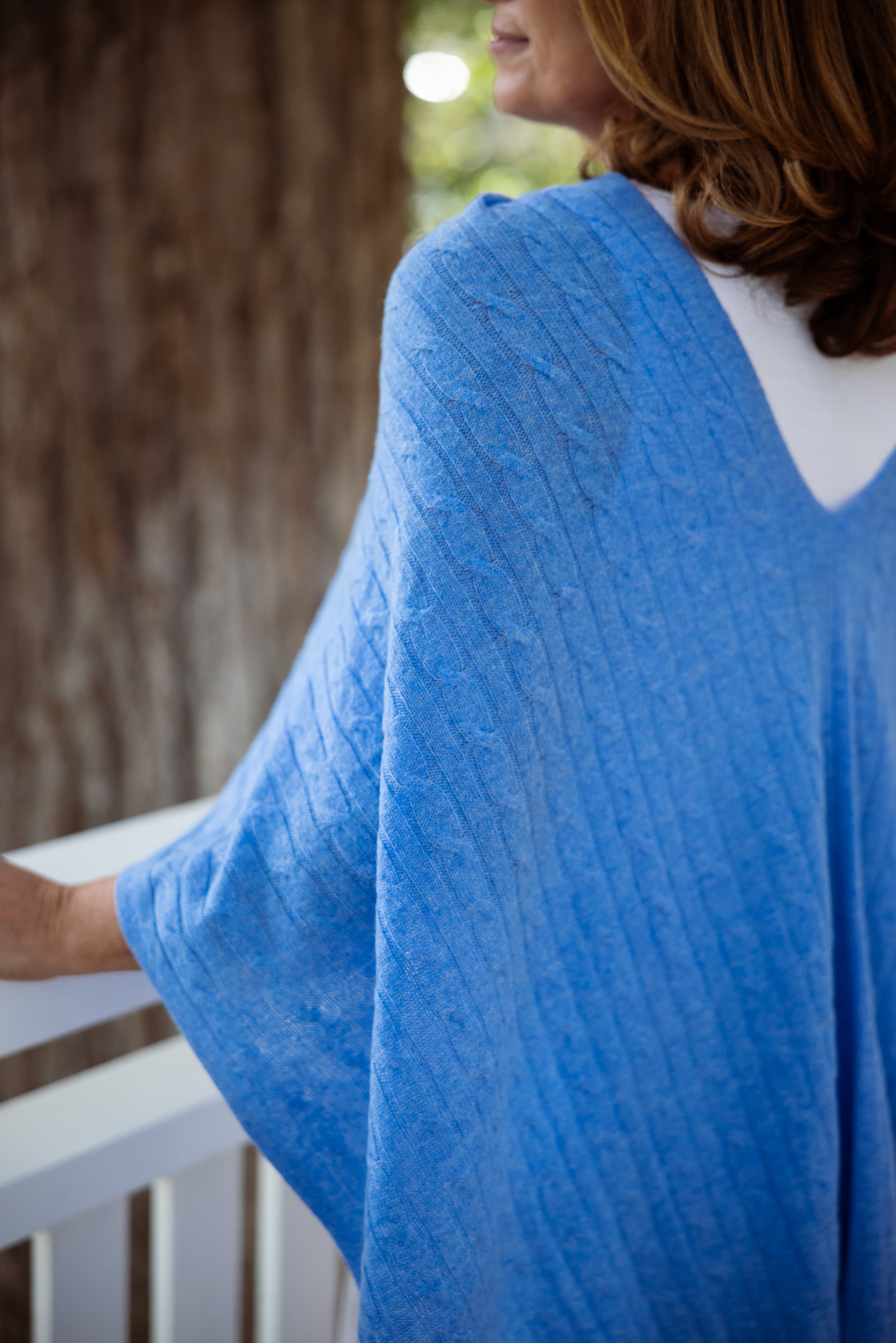 Cable Cashmere Topper Blue Horizon